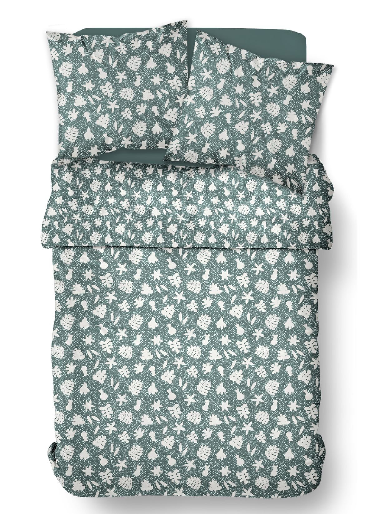 Cotton bedding set TODAY LINGE DE MAISON Green