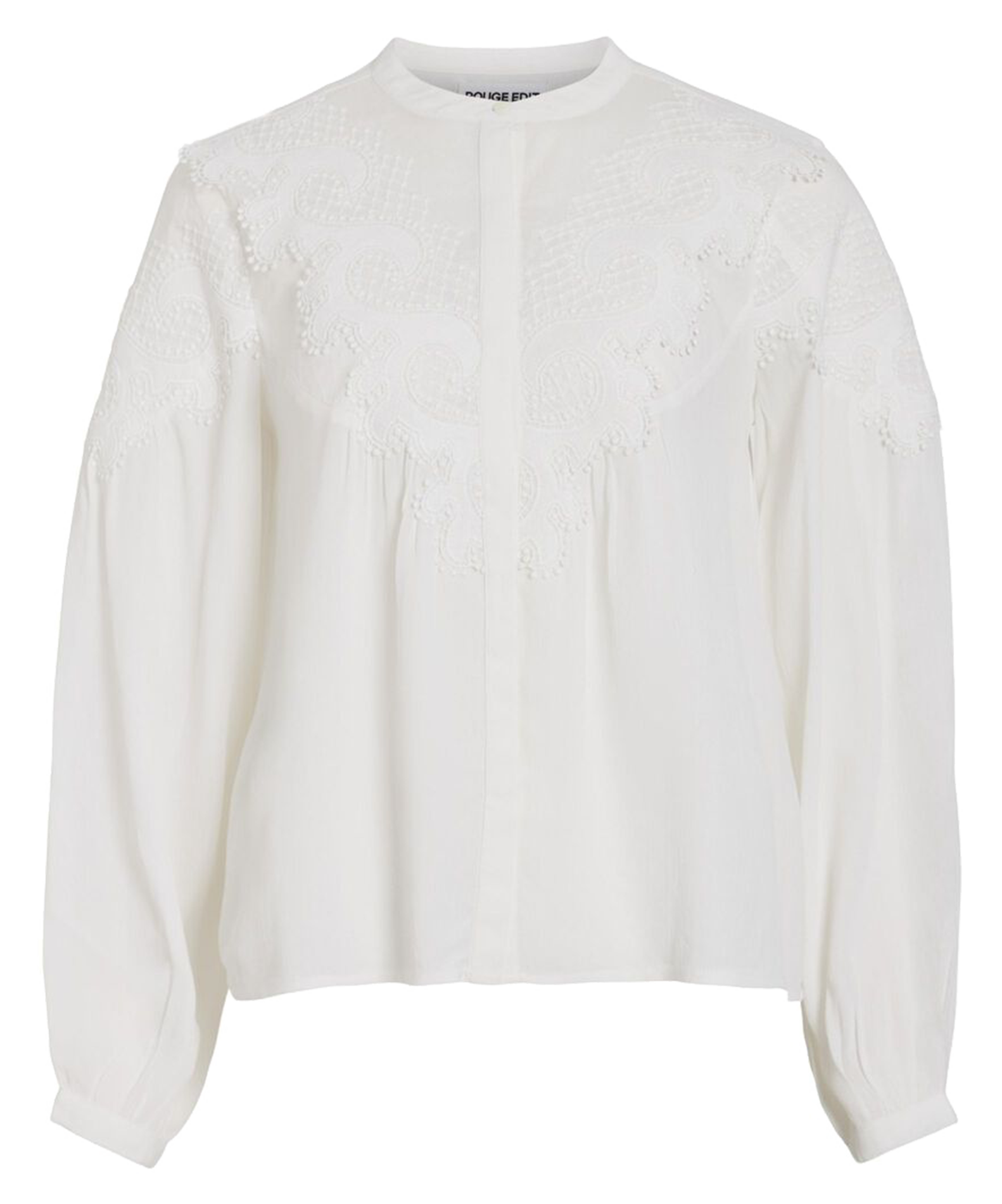 Embroidered oversized shirt ROUGE EDIT Beige