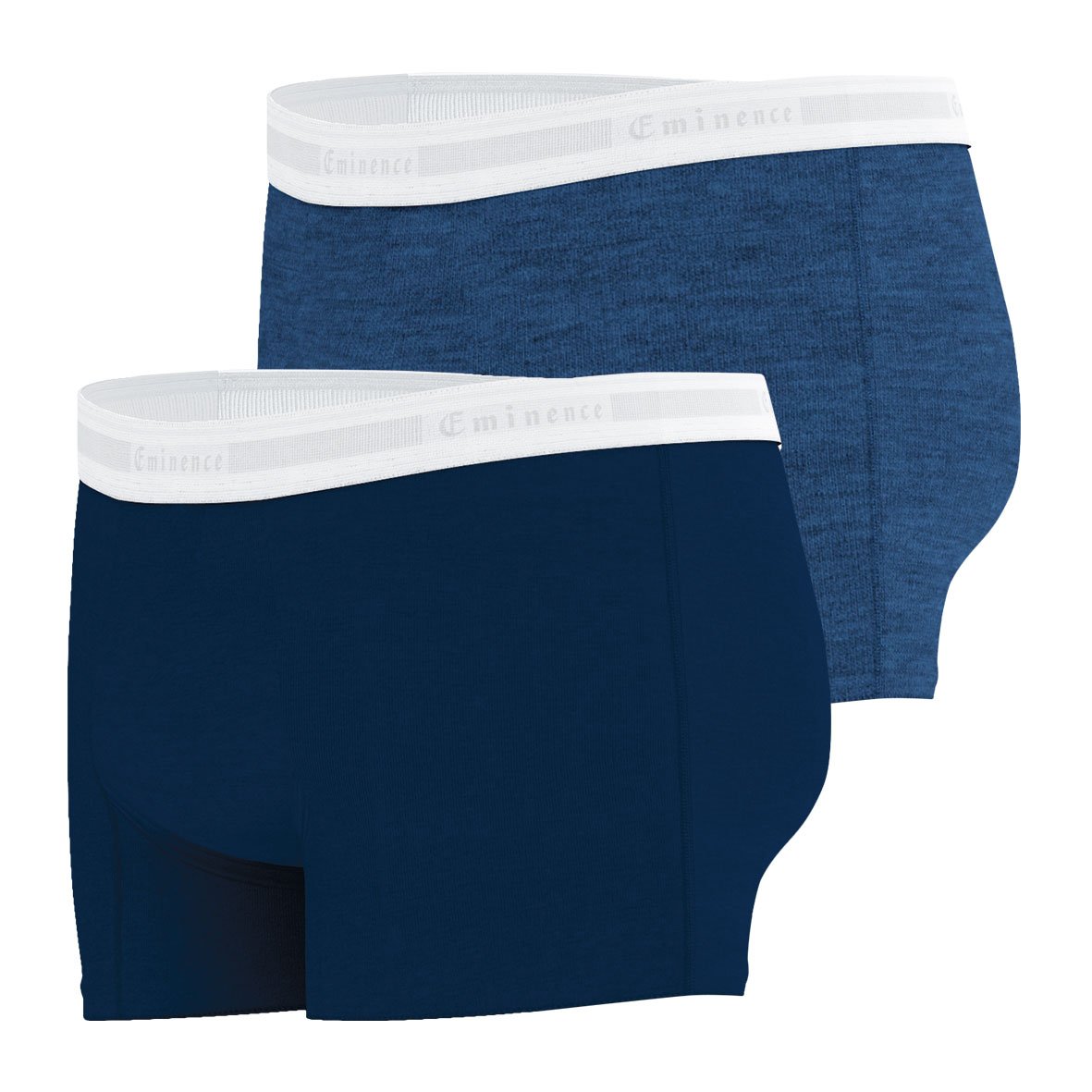 Set of 2 men's organic cotton tailor boxers by Eminence. EMINENCE Blue