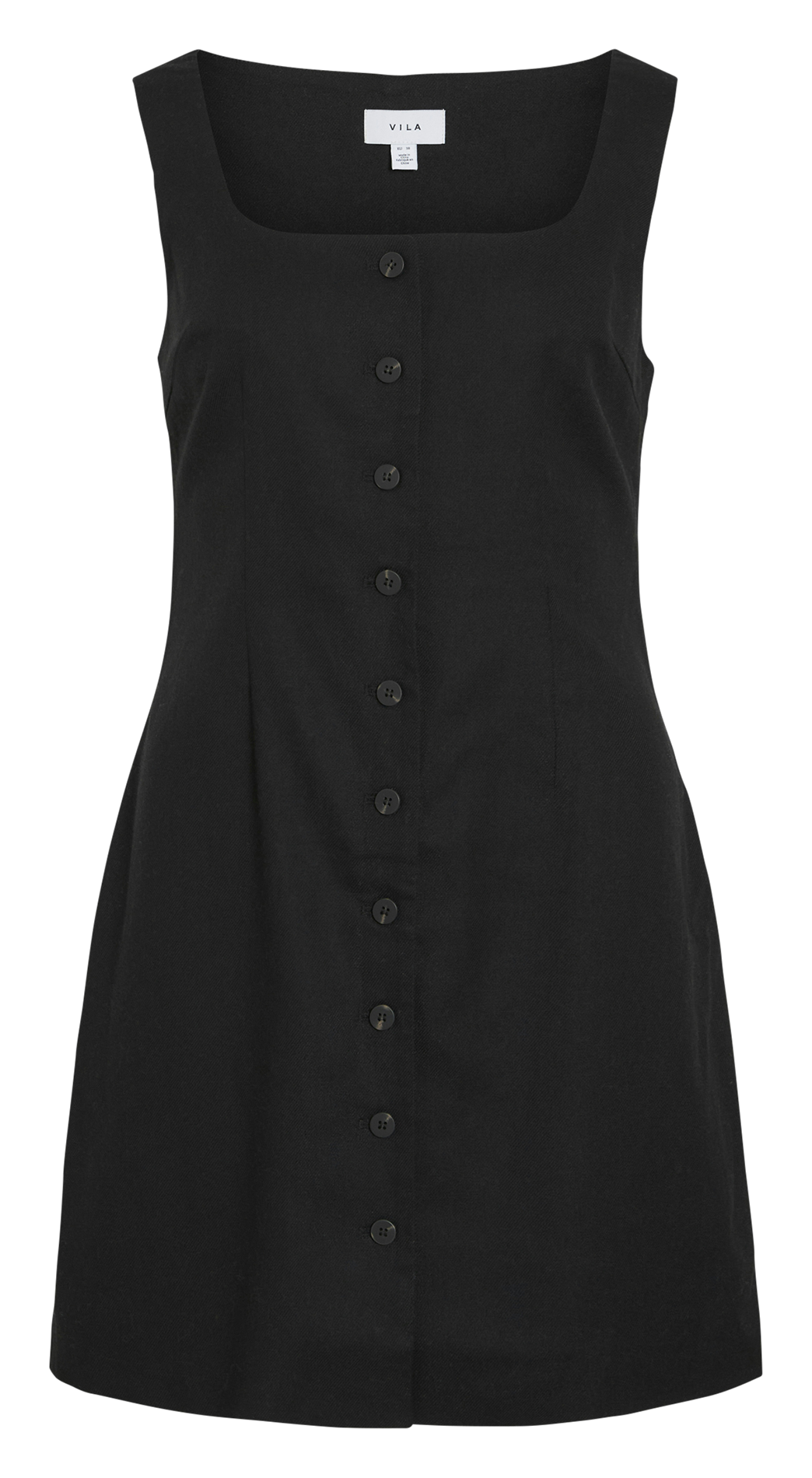 Robe courte encolure carrée VILA Noir