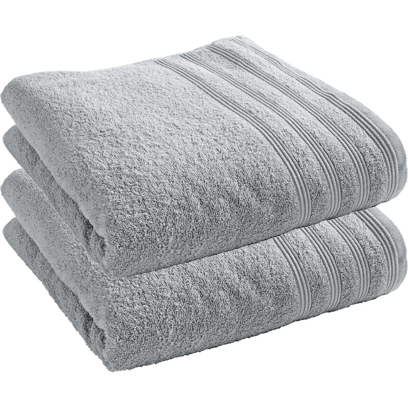 100% combed cotton bath towel COTON PUR Grey