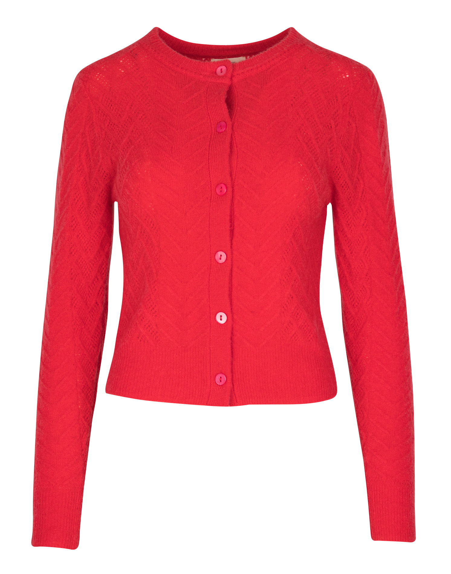 Gilet droit en maille SUNCOO Rouge