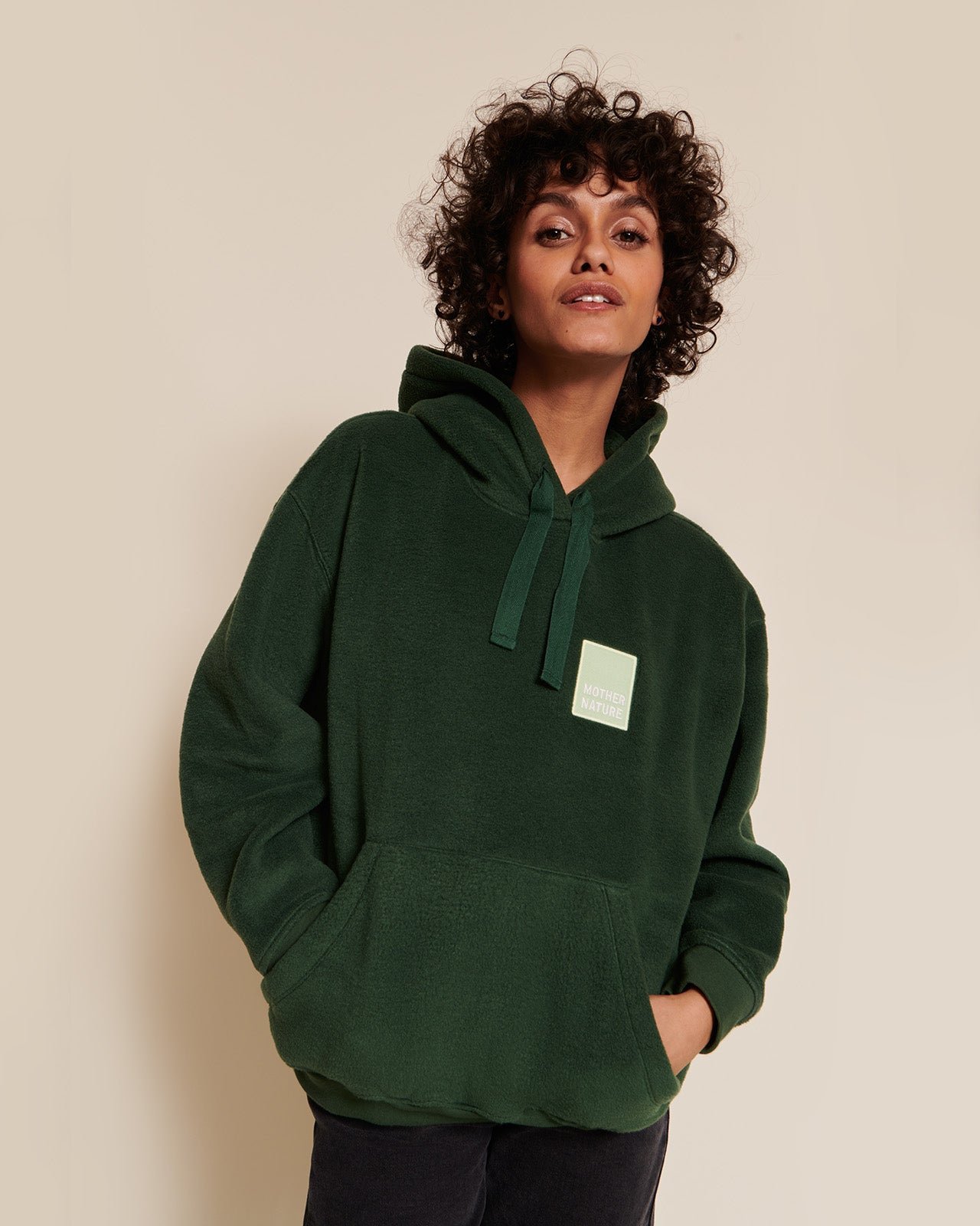 The Mother Nature recycled fleece hoodie EMOI EMOI Green