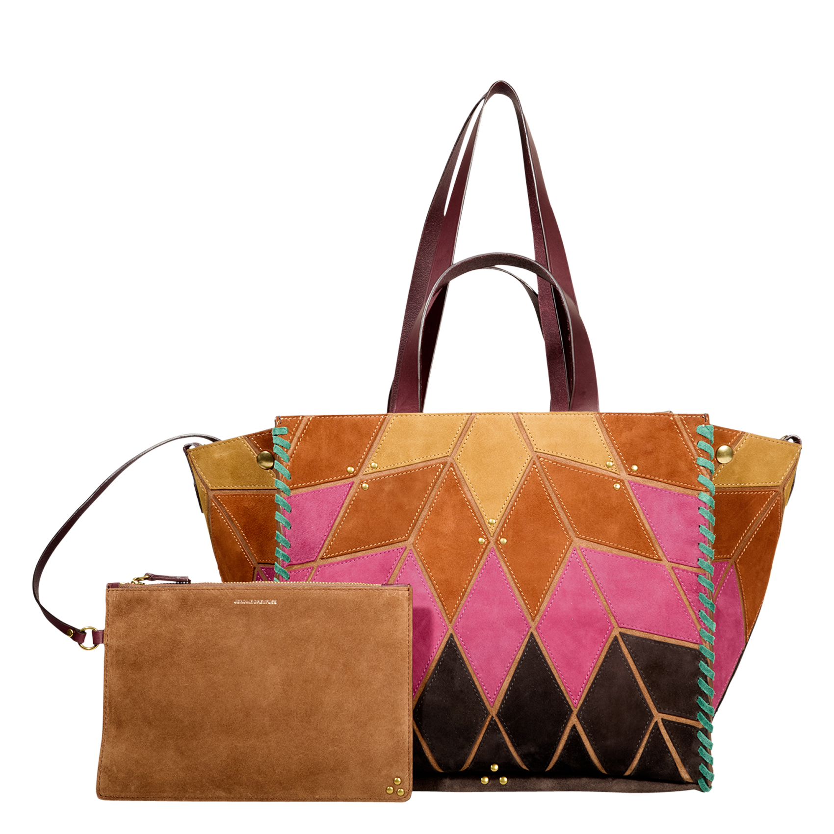 Fancy leather tote bag JEROME DREYFUSS Multicolored