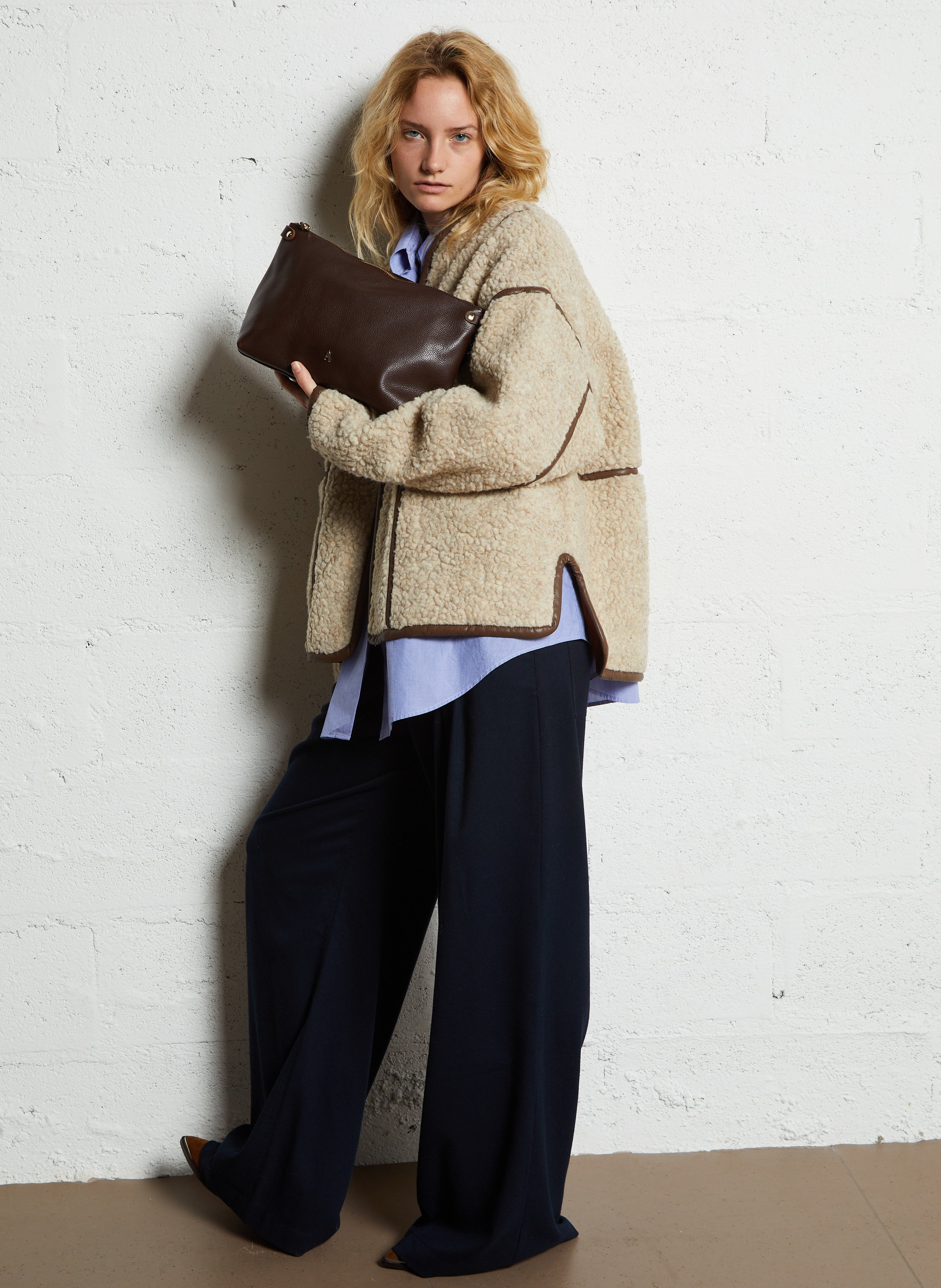 Sac à main en cuir CRAIE STUDIO Marron