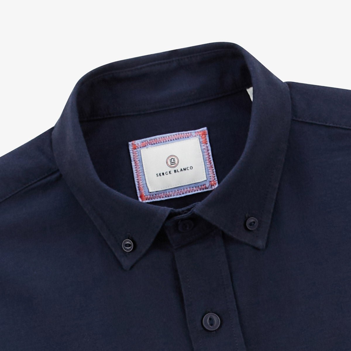 Long-sleeve solid oxford shirt SERGE BLANCO Blue