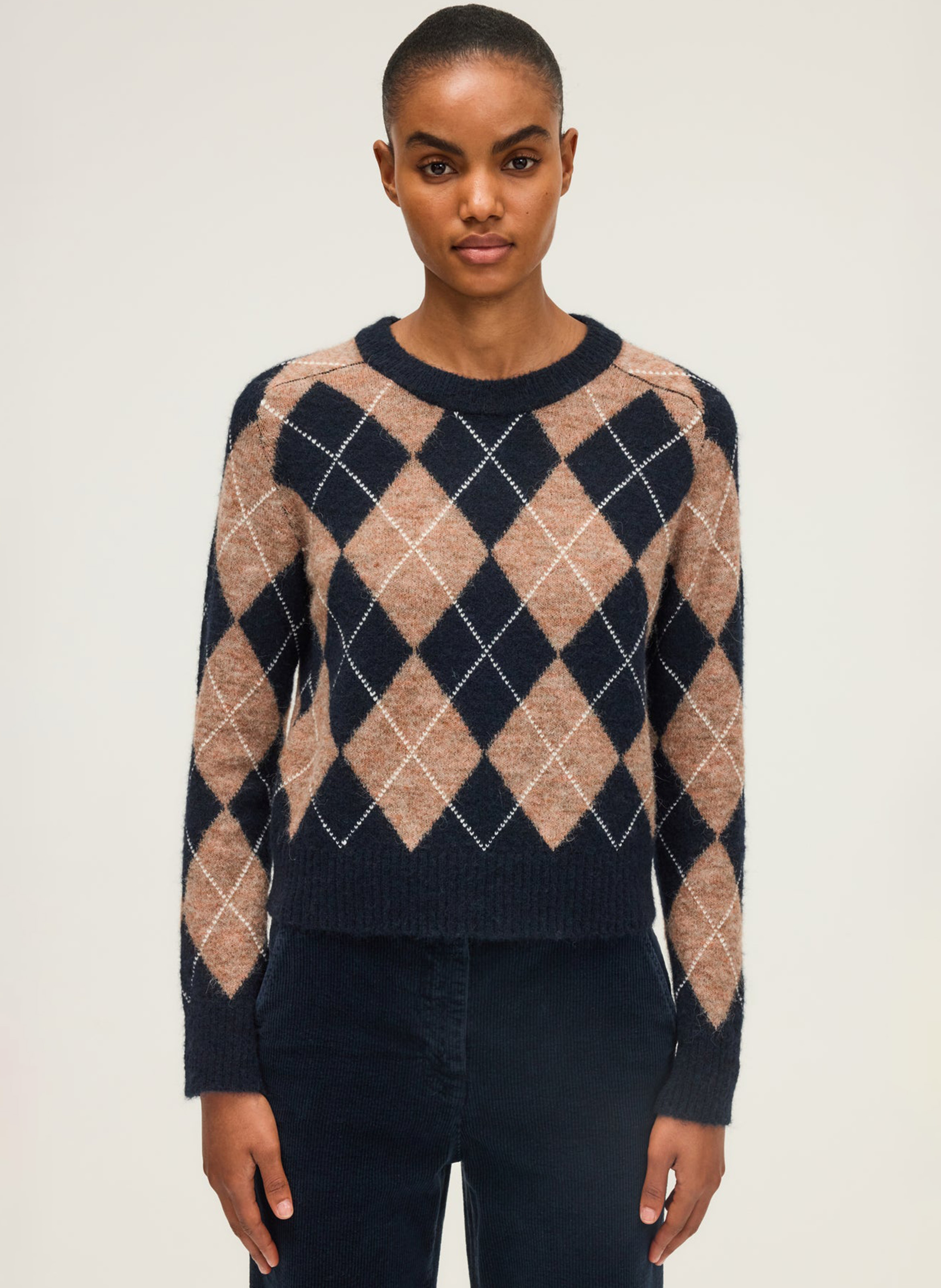 Chat jacquard sweater PABLO Blue