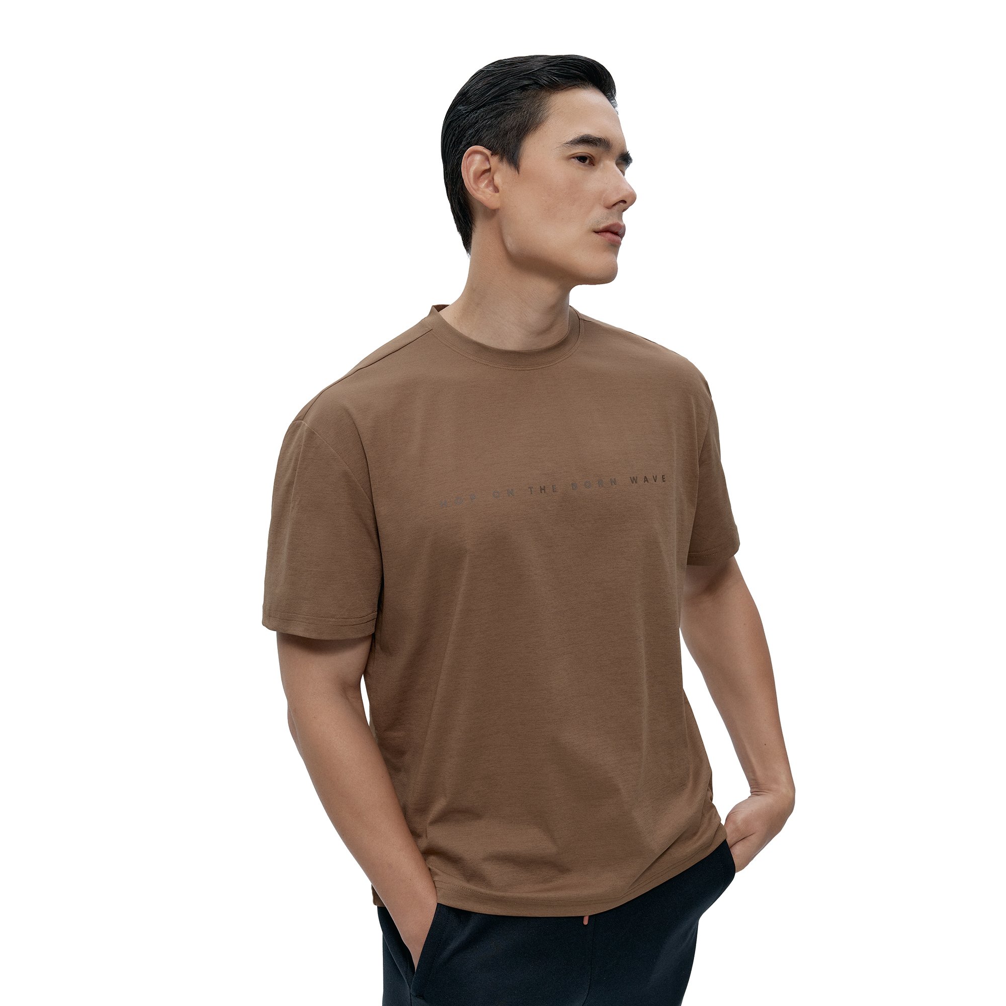 Oversized T-shirt BORN LIVING YOGA Brown