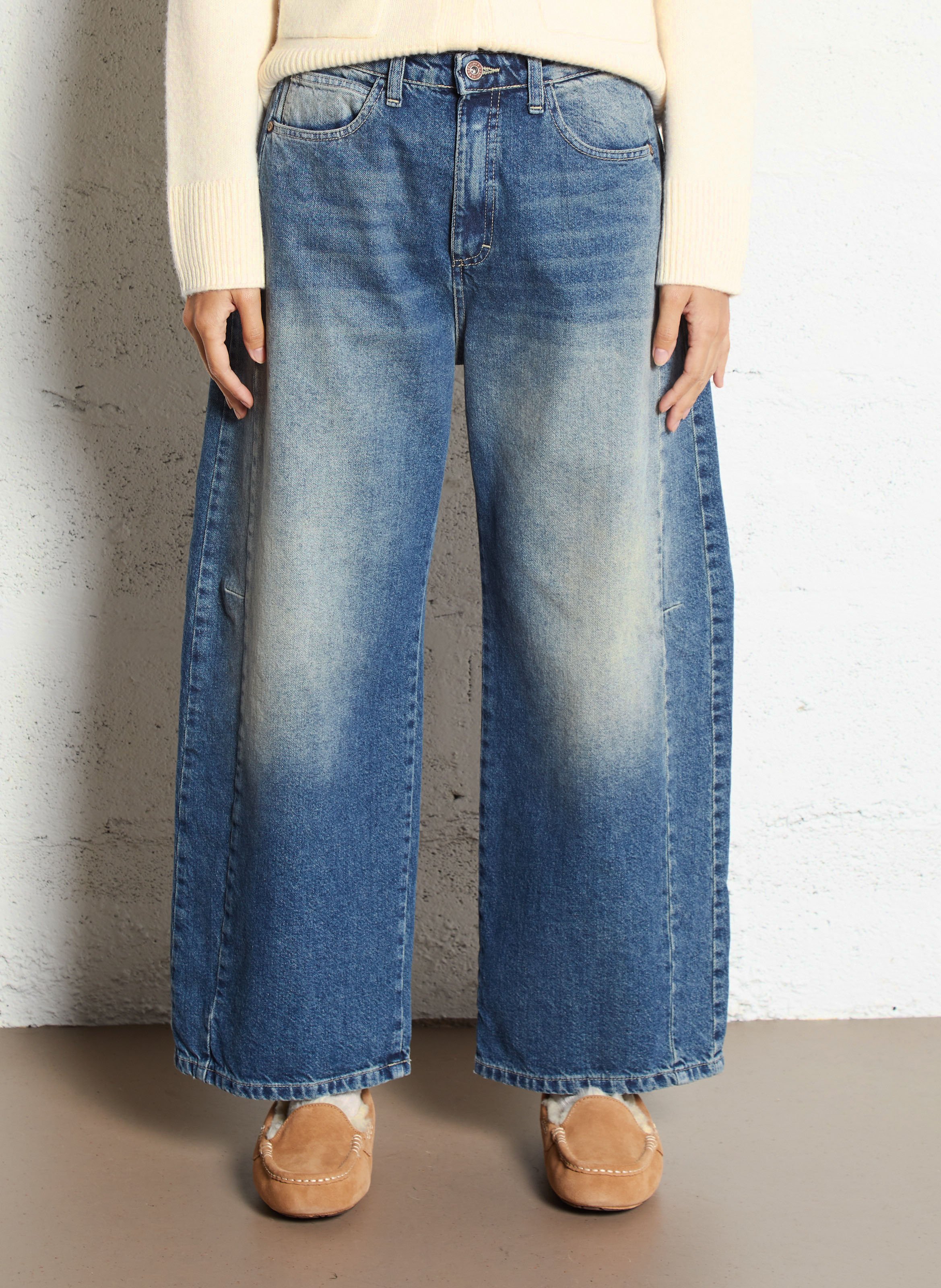 Jean baggy en coton PLEASE Bleu