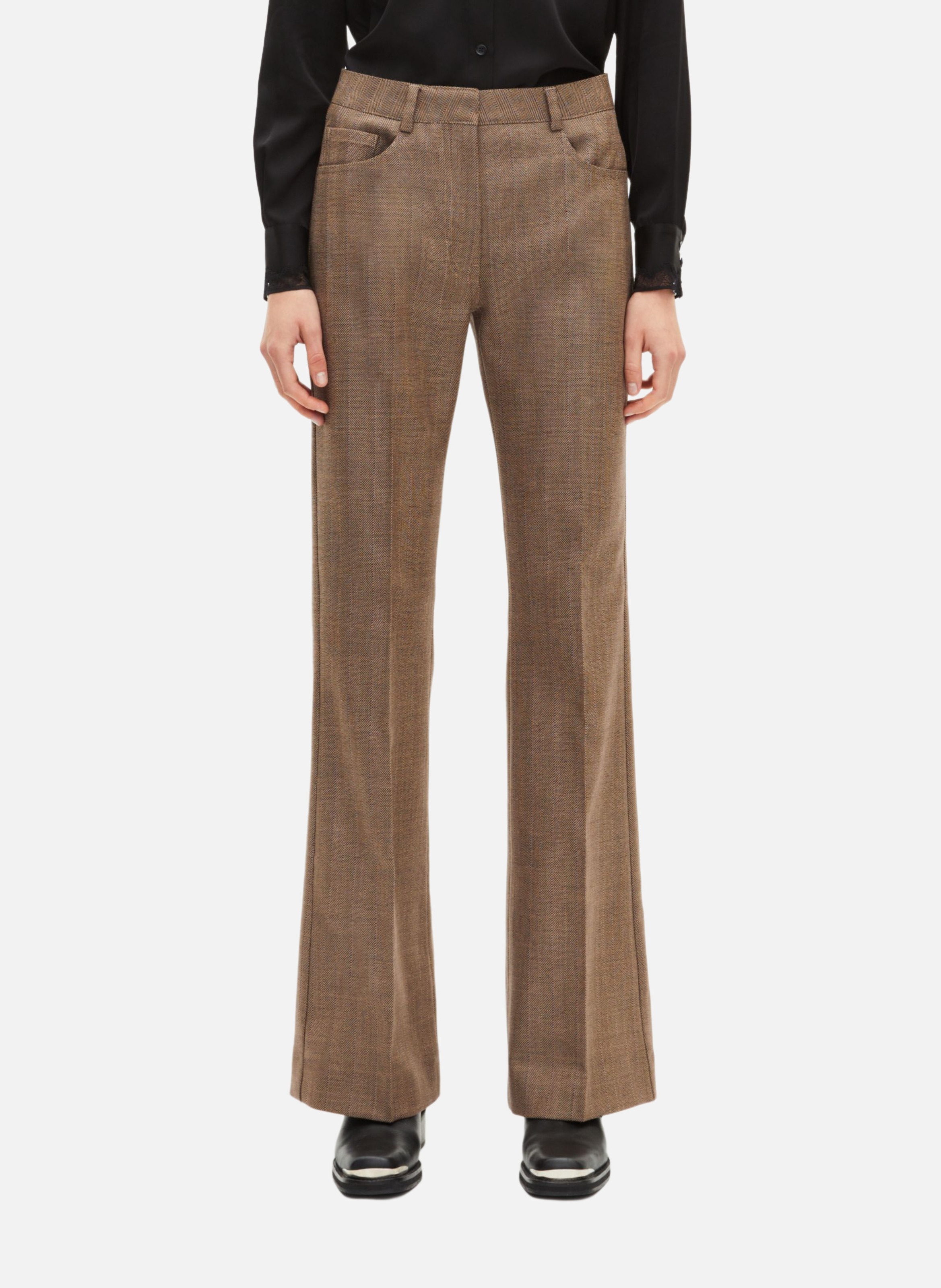 Pantalon tailleur bootcut THE KOOPLES Marron