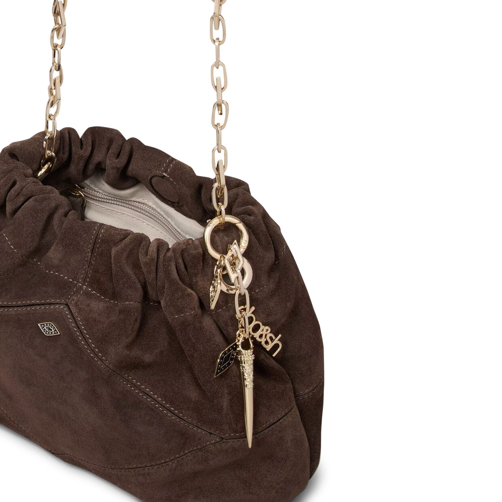 Sac porté épaule en cuir BA&SH Marron