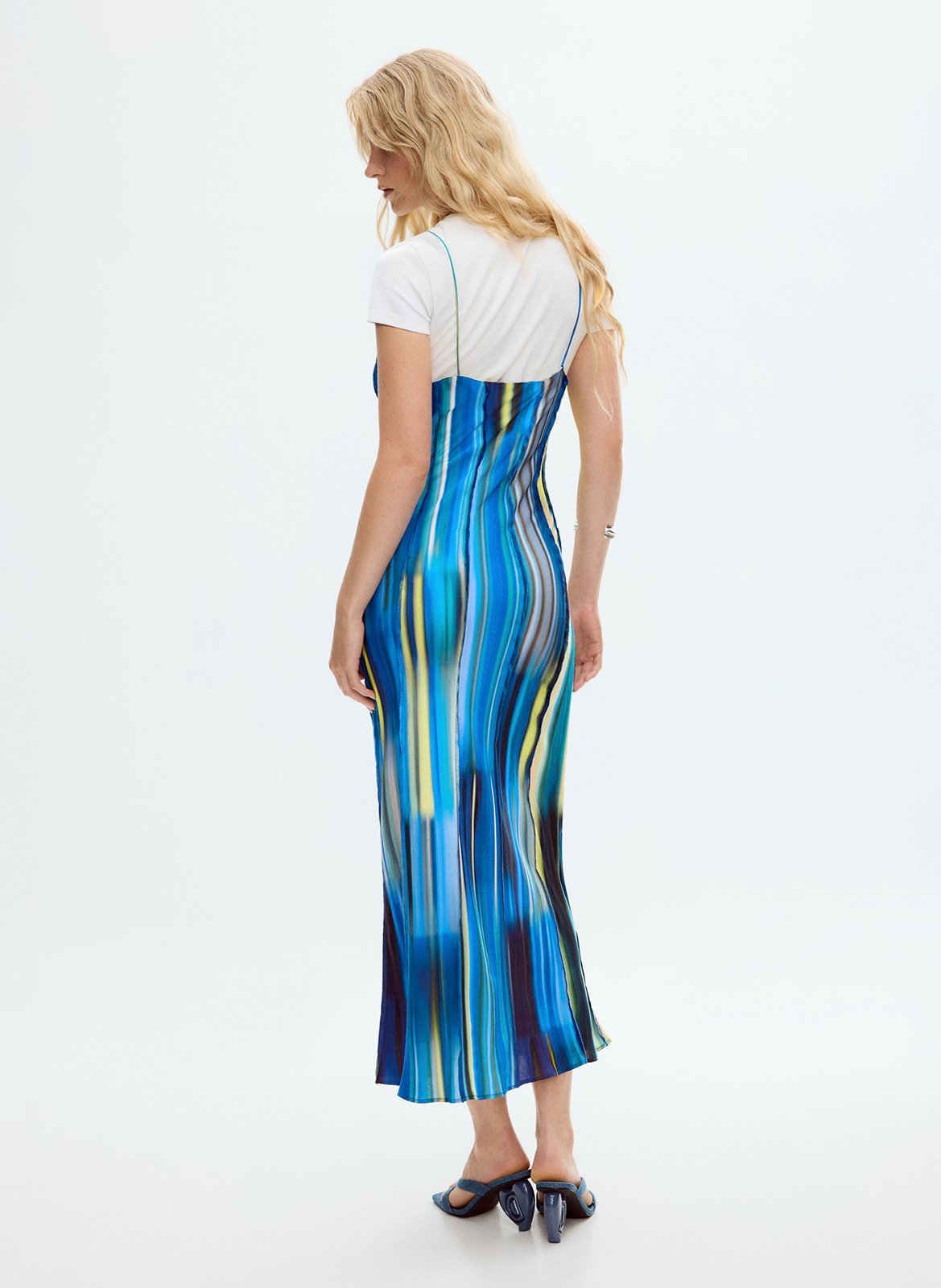 Robe fluide 2 en 1 imprimée  DESIGUAL Bleu