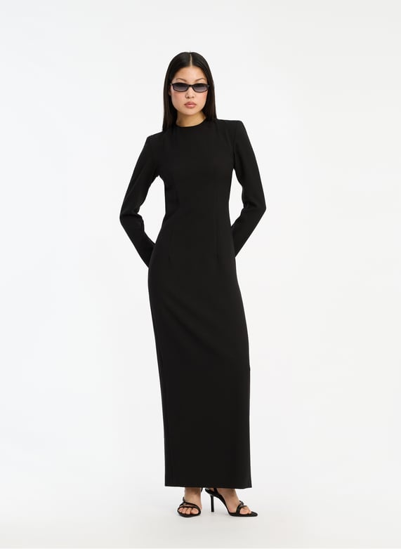Fitted backless long dress Black Rotate - Women | Place des Tendances Fitted backless long dress Black Rotate - Women | Place des Tendances