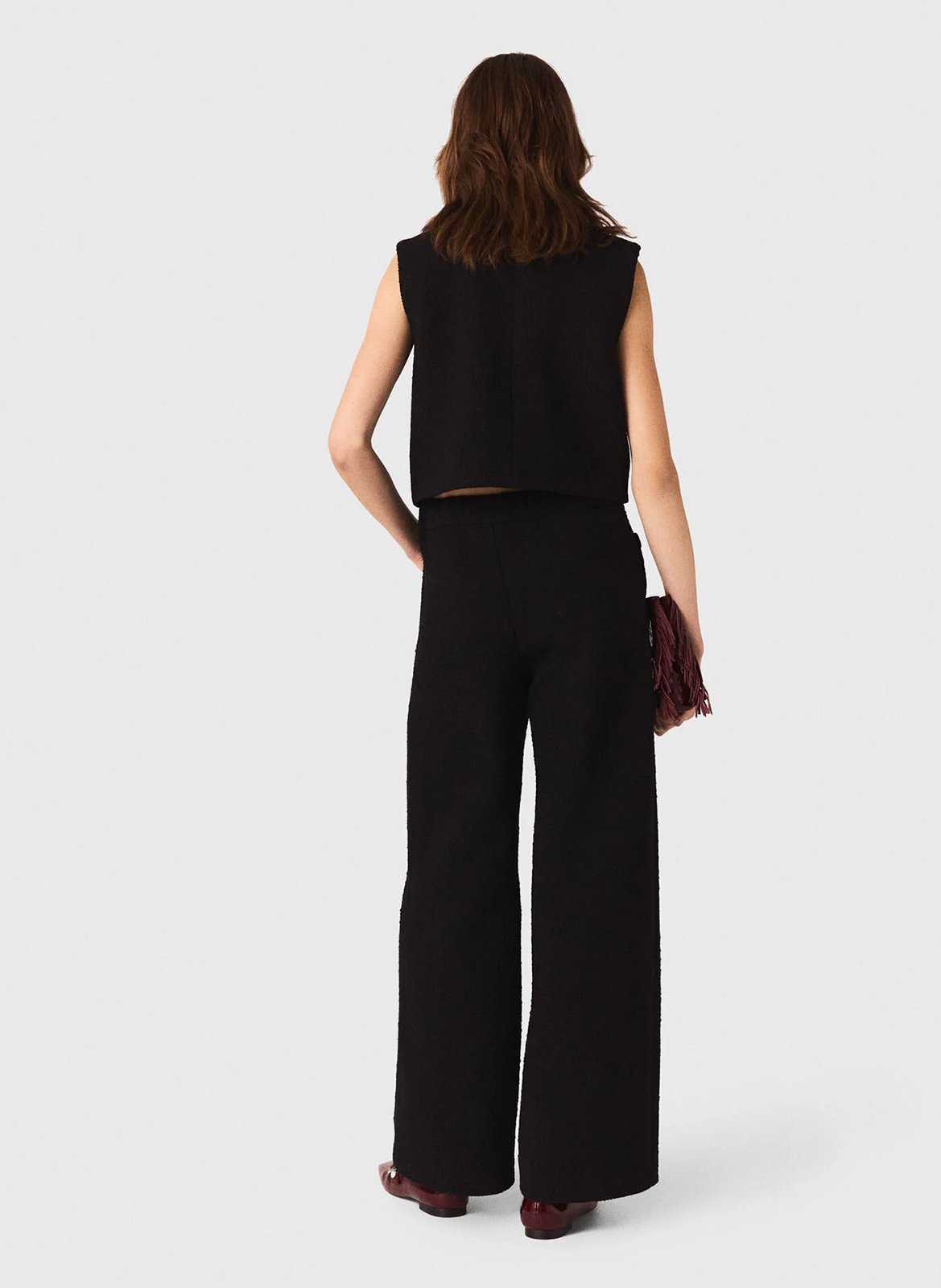 Pantalón ancho MAJE Negro