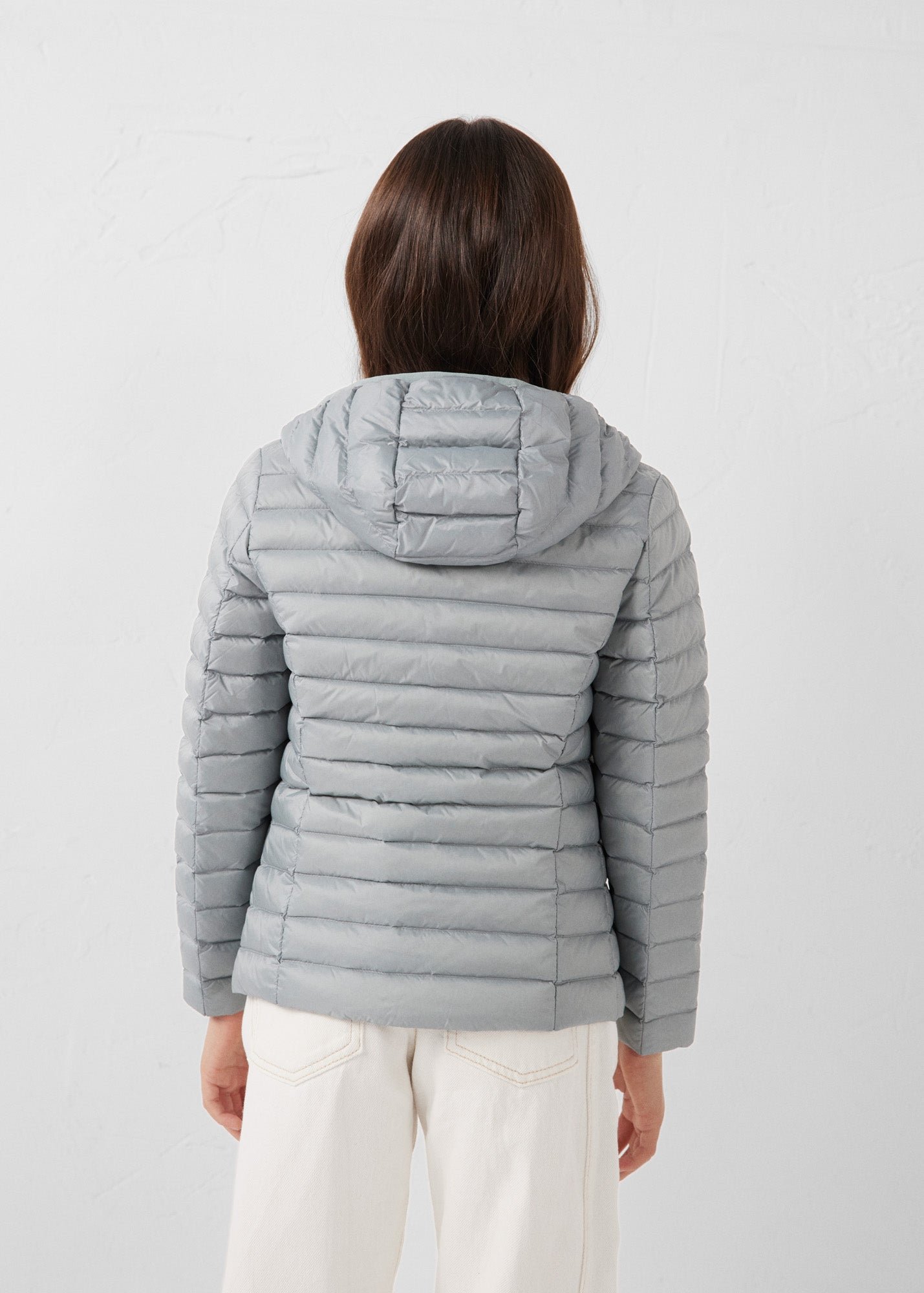 Carla lightweight hooded children's down jacket JOTT Grey