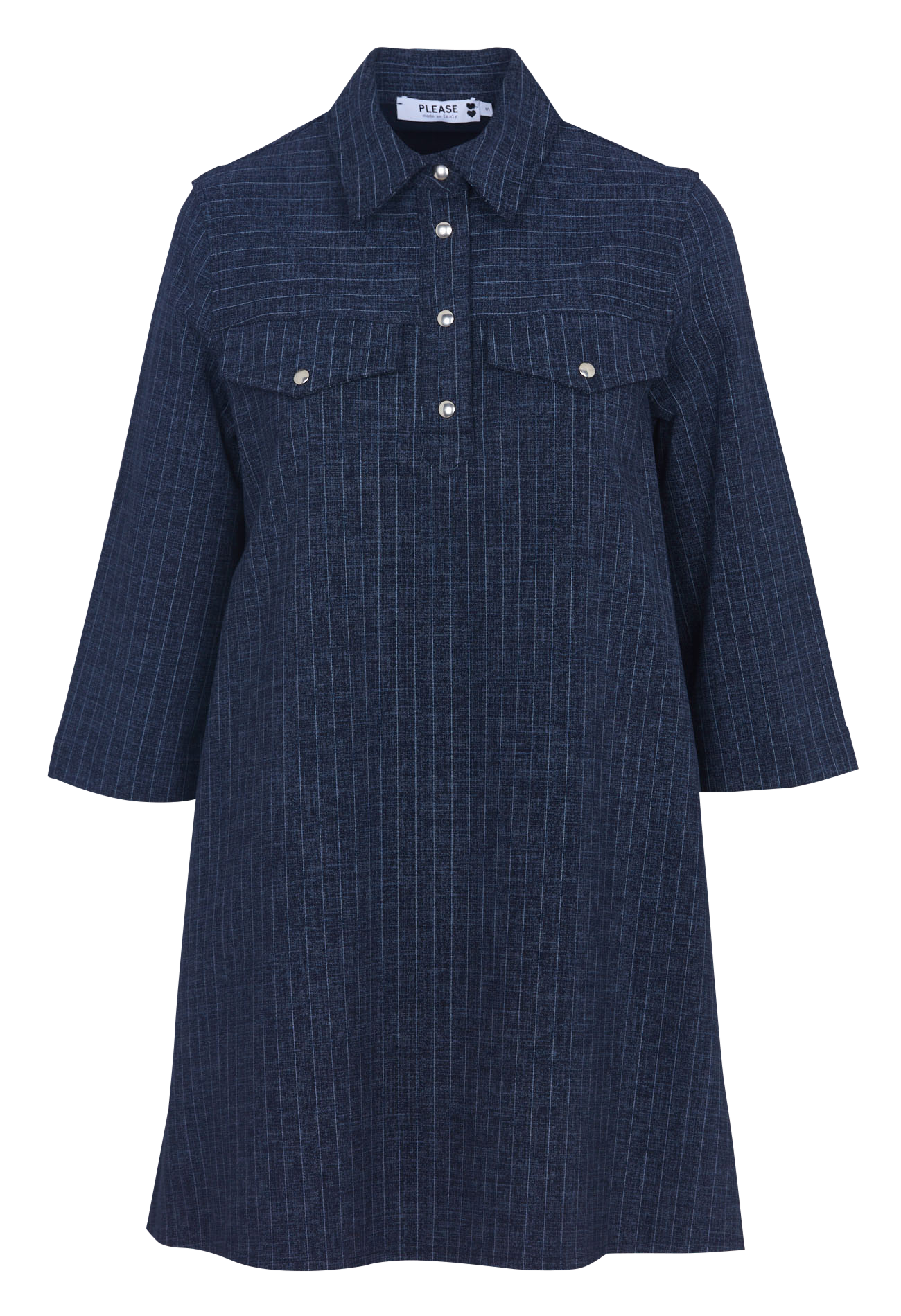 Robe courte col classique PLEASE Blue