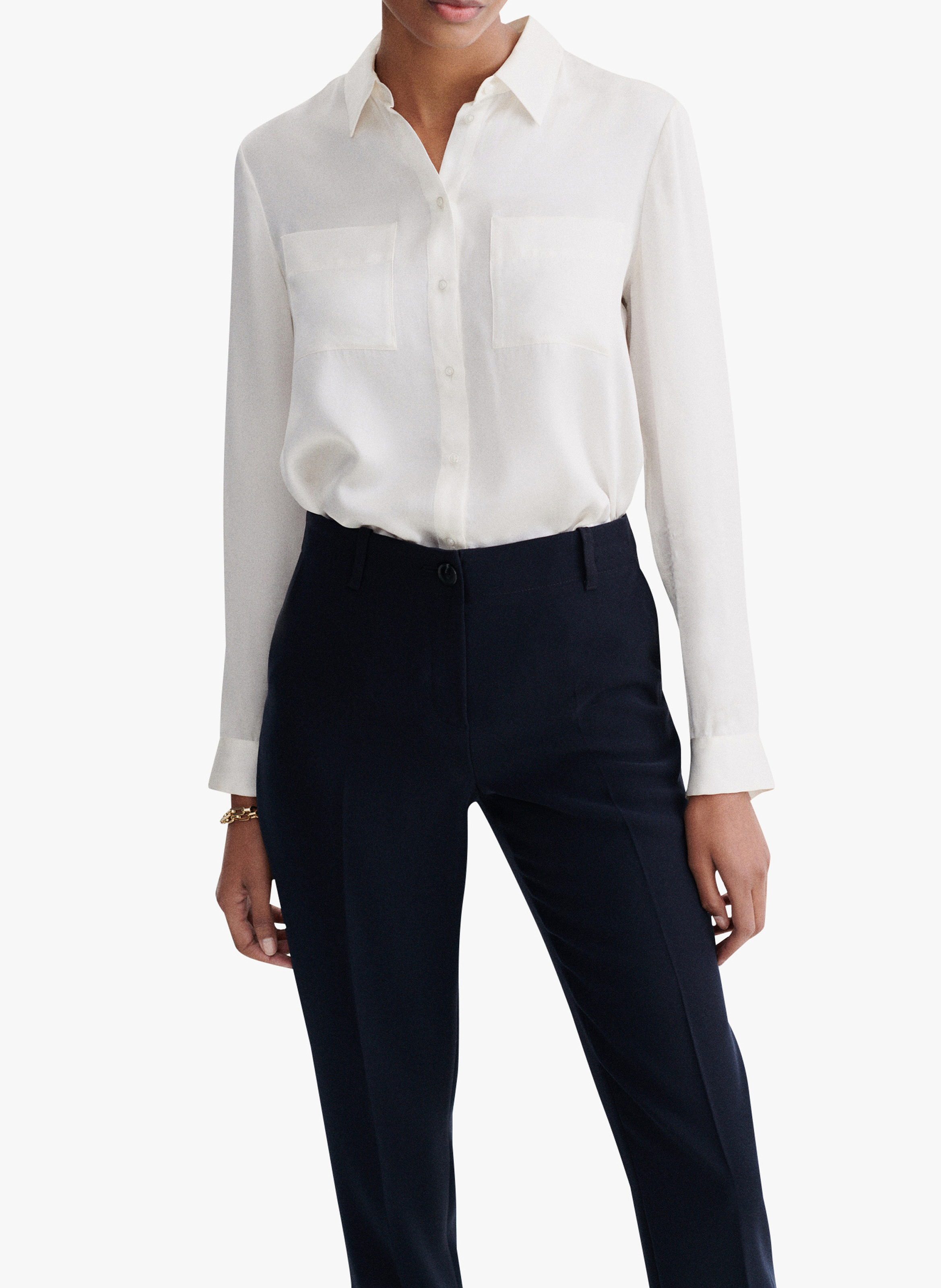 Chemise en soie col classique CAROLL