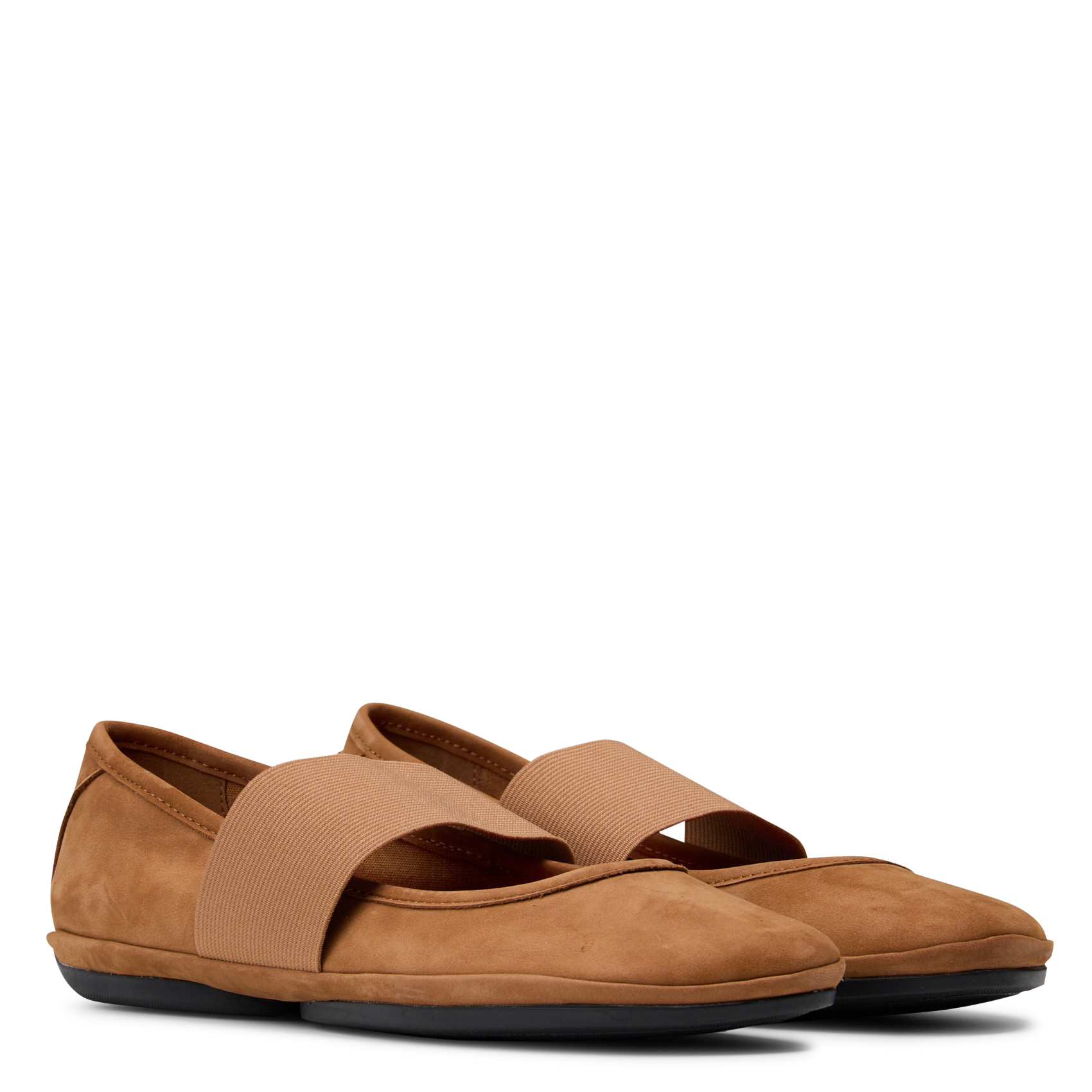 Ballerines en cuir mélangé CAMPER Marron