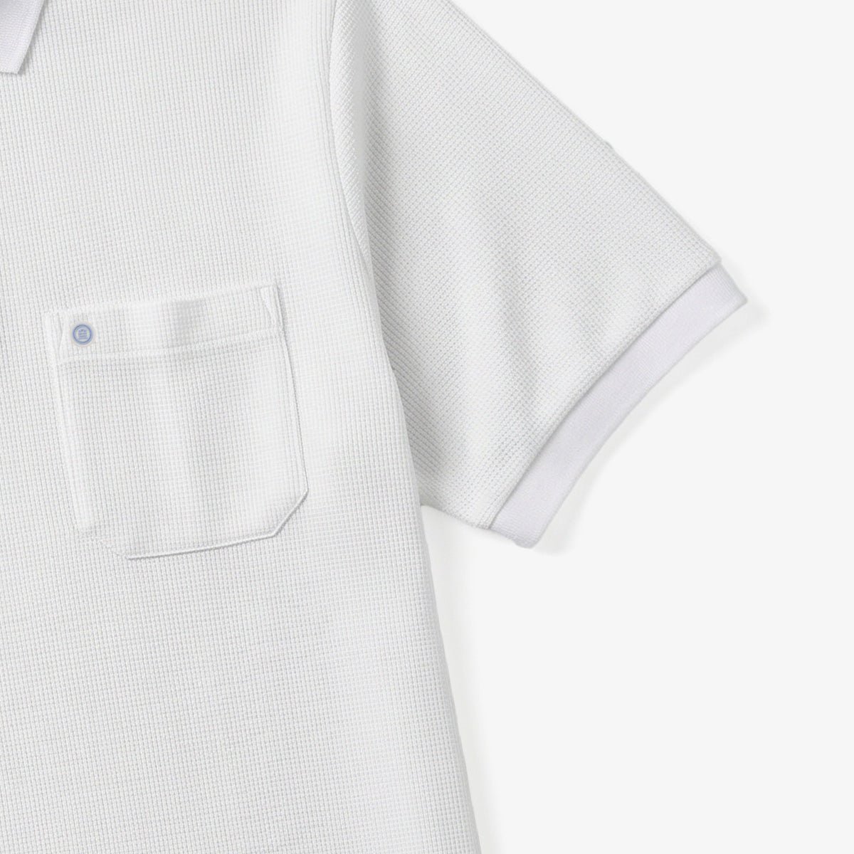 Short-sleeved waffle cotton polo SERGE BLANCO White