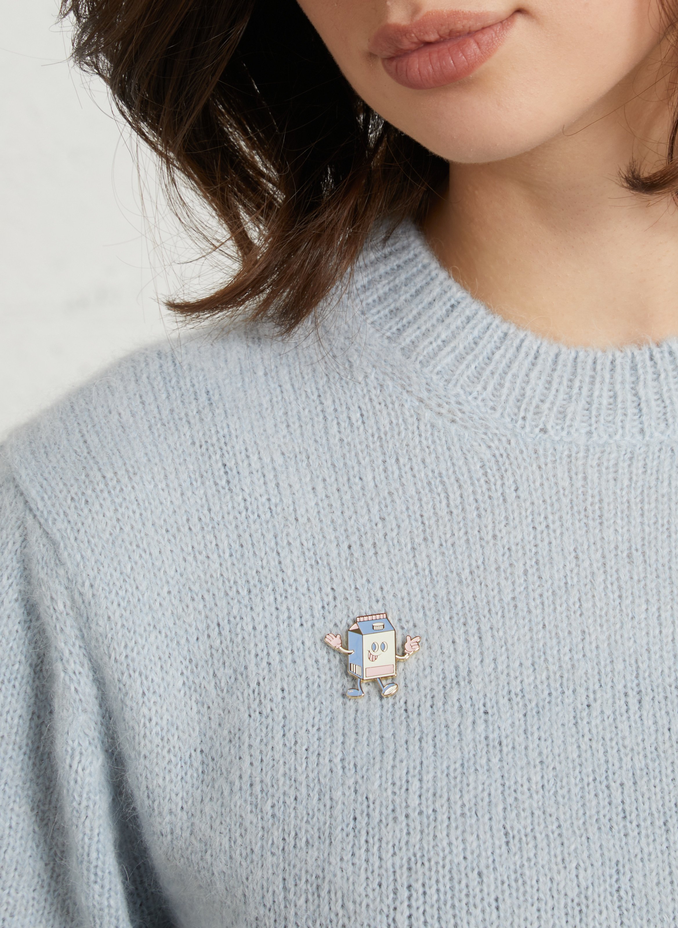 Mixed brass brooch DES PETITS HAUTS Golden