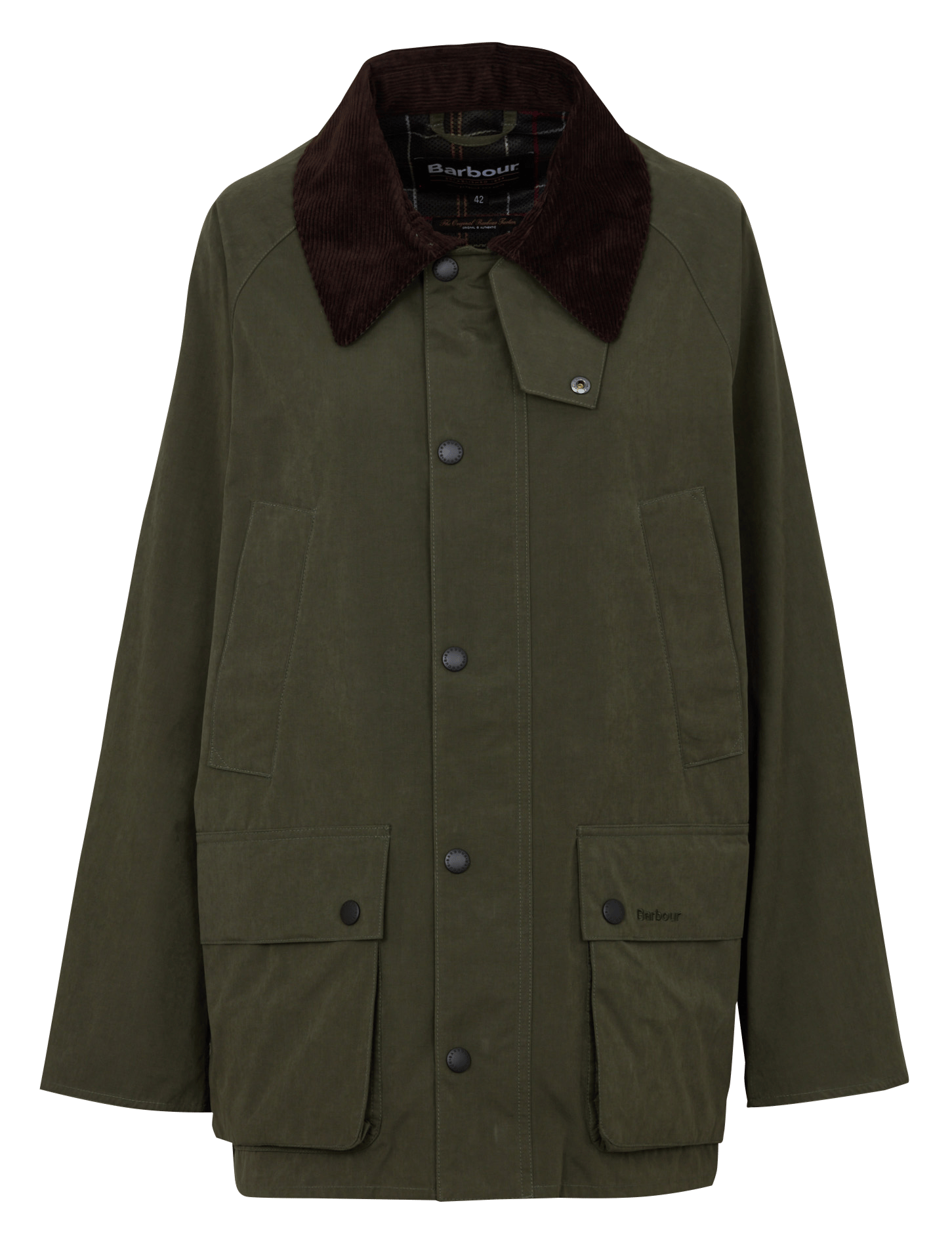Cotton-blend coat with classic collar BARBOUR Green