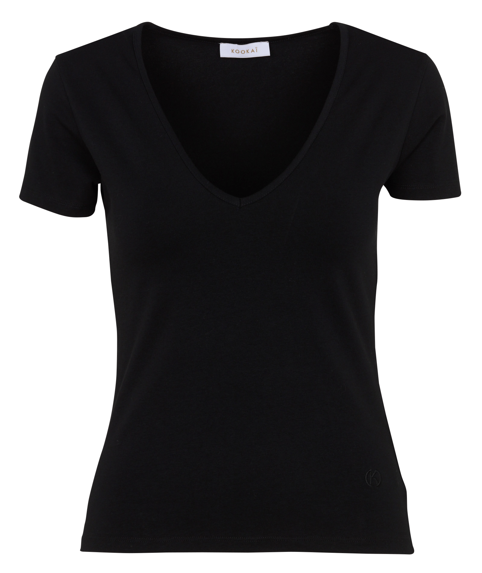 Eng anliegendes T-Shirt mit V-Ausschnitt und kurzen Ärmeln KOOKAI