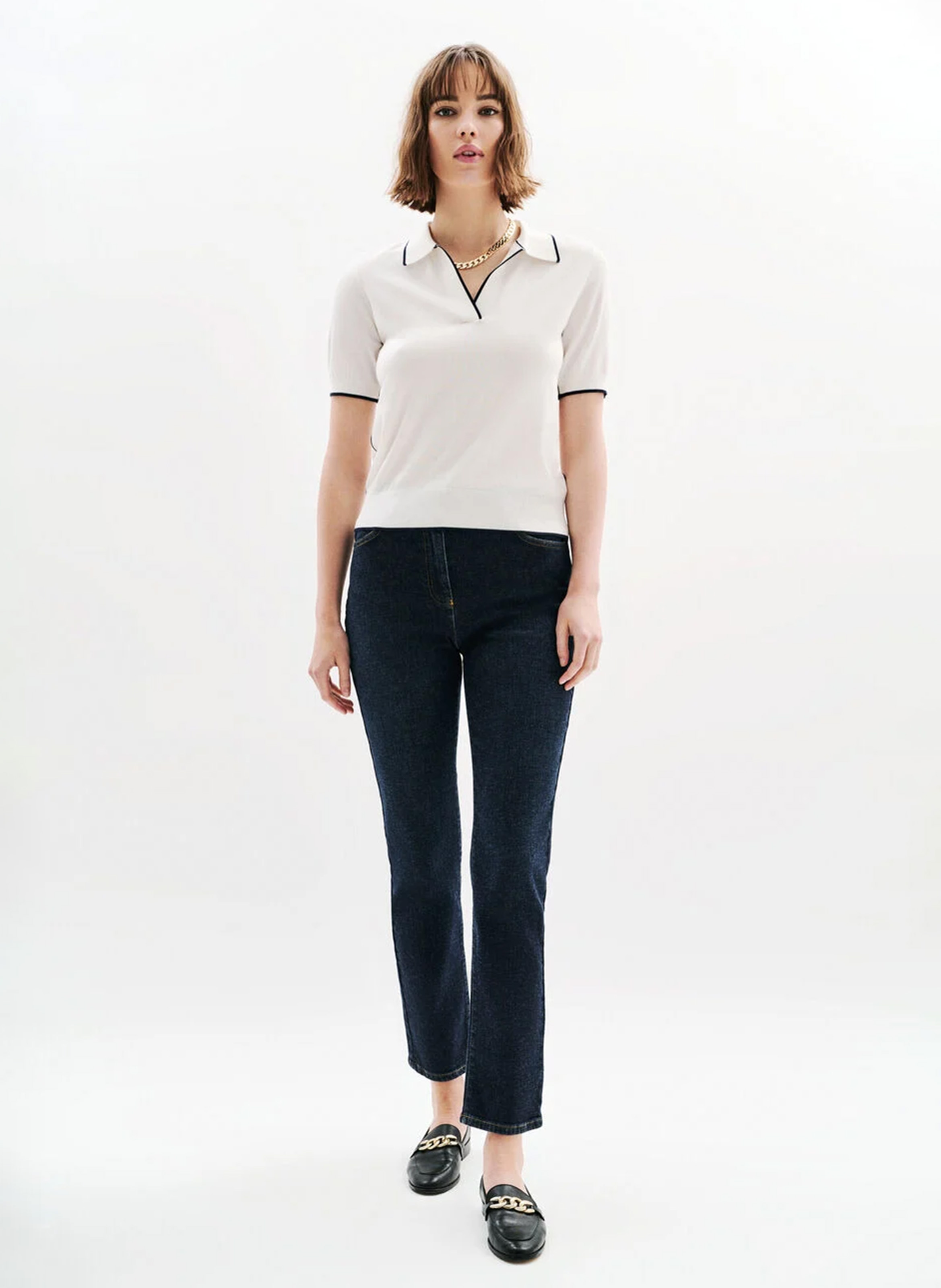 Gerader Pullover mit klassischem Kragen CAROLL Beige