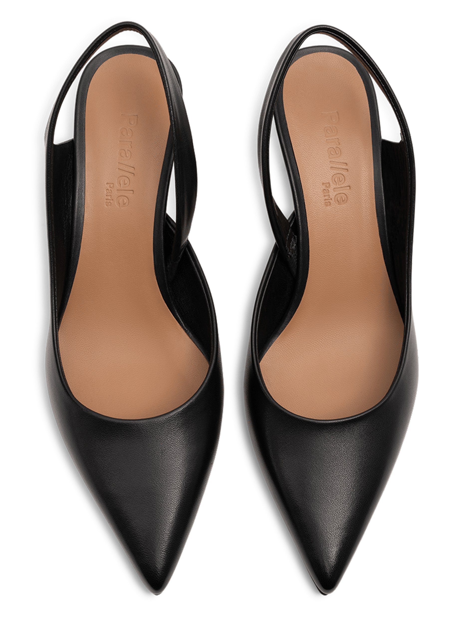 Slingback en cuir nappa noir PARALLELE PARIS Noir