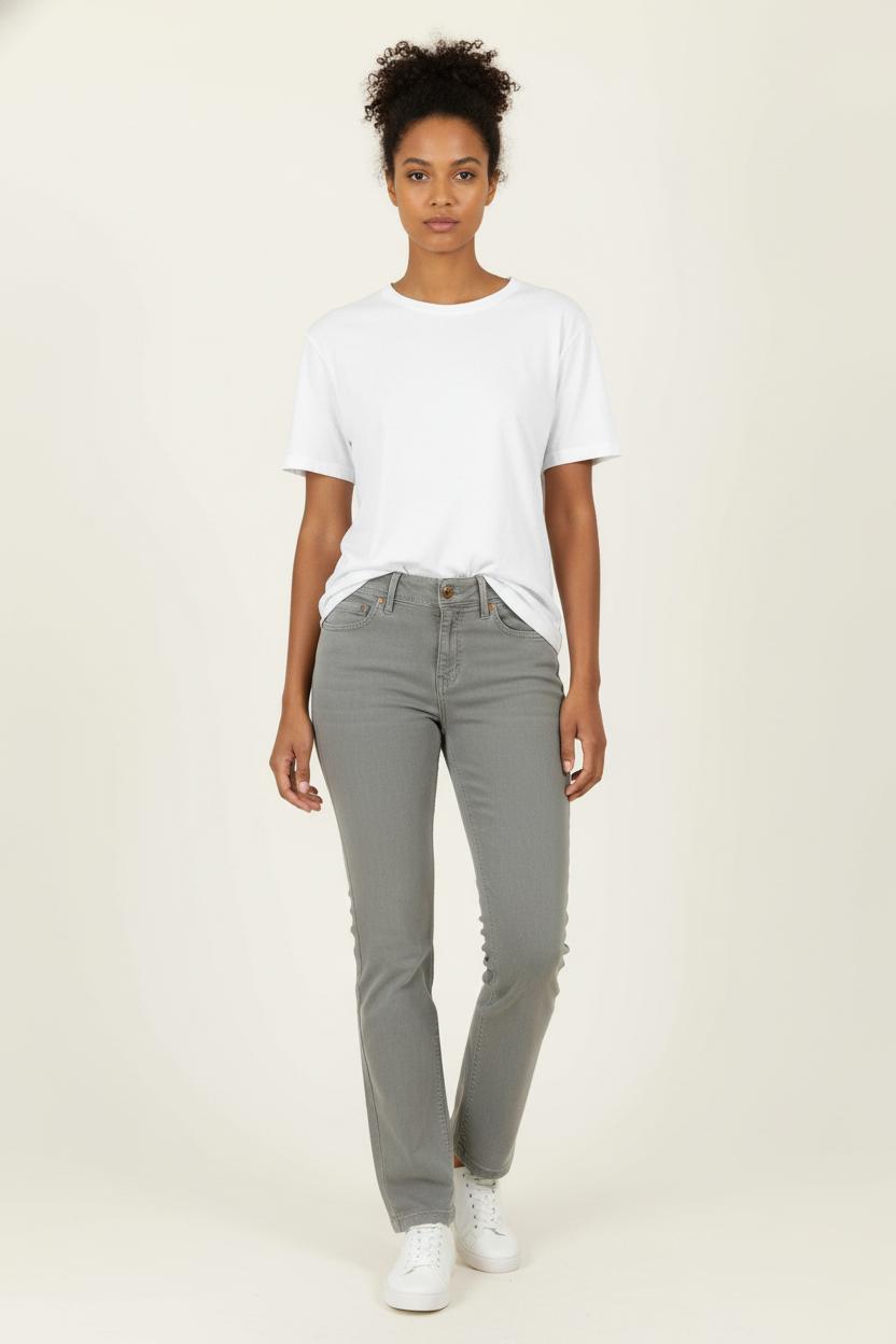 Cropped slim jeans with studs CLOSED - Seconde Main Grey