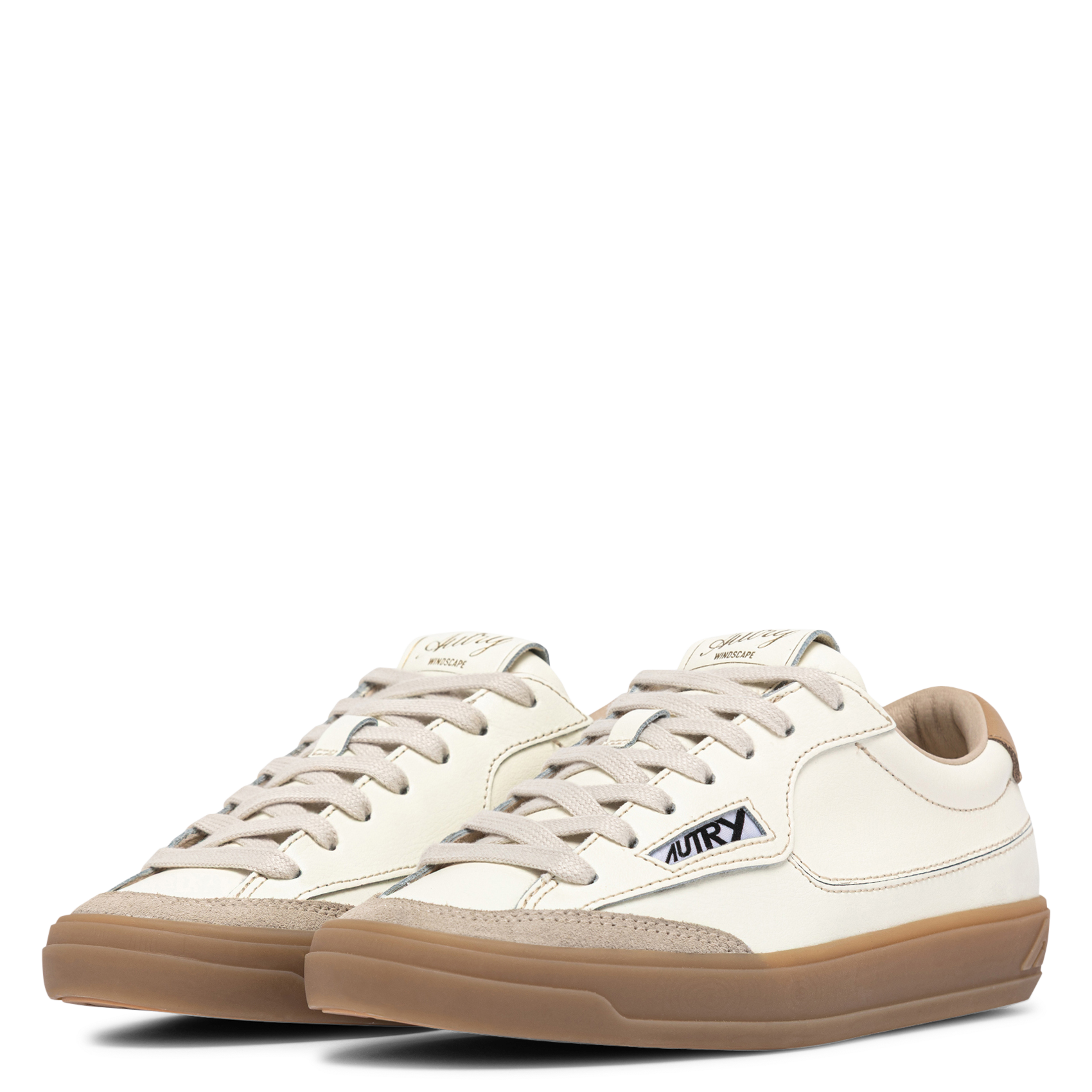 Niedrige Sneaker aus Leder-Mix AUTRY Weiss