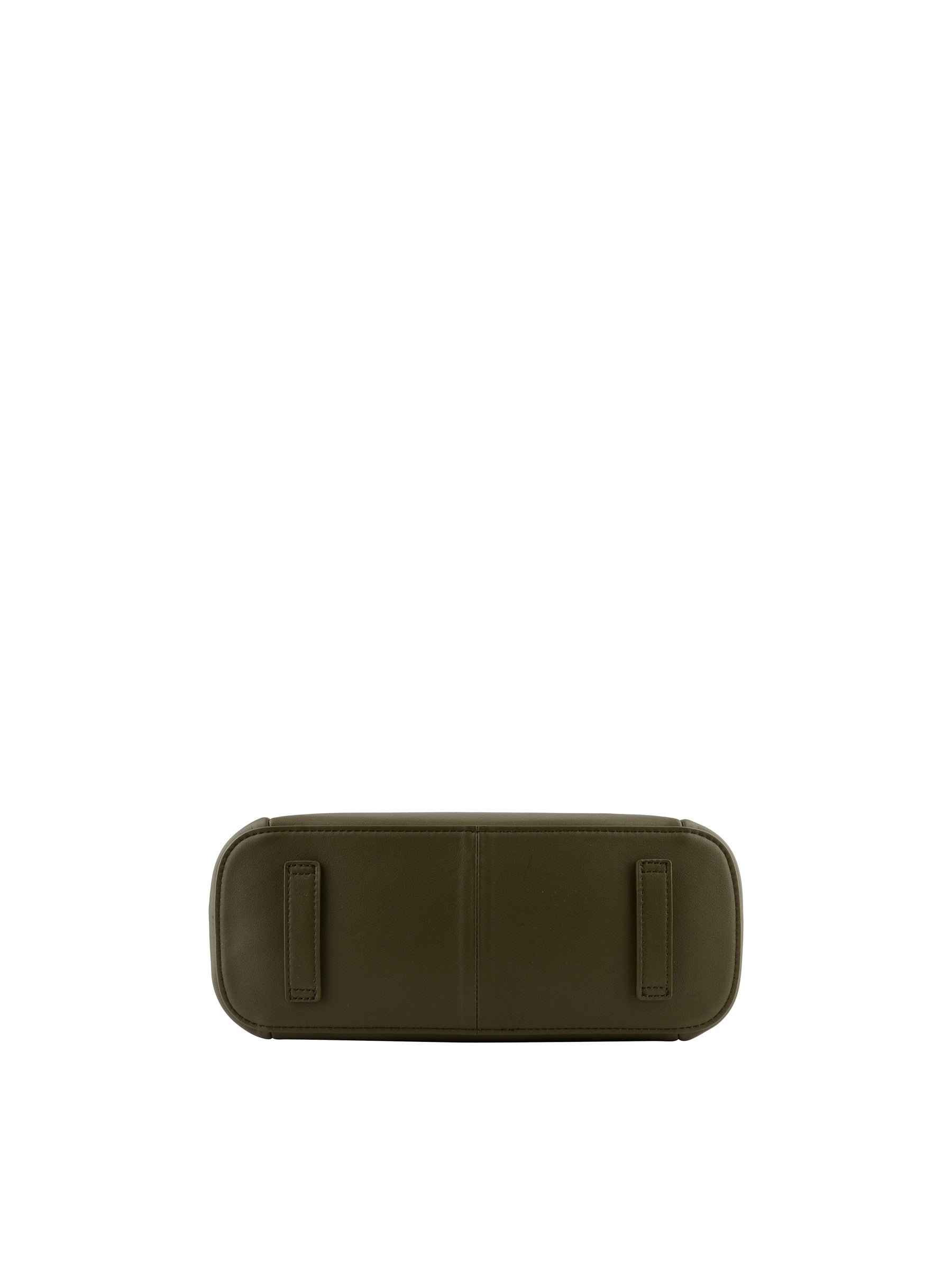 Sac porté épaule en cuir de vachette POURCHET Kaki