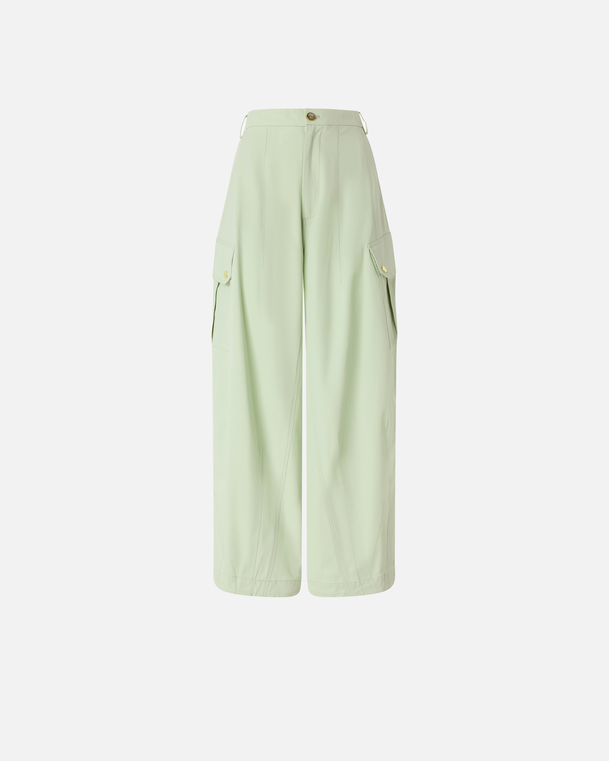 Pantalon fluide en coton PINKO Vert