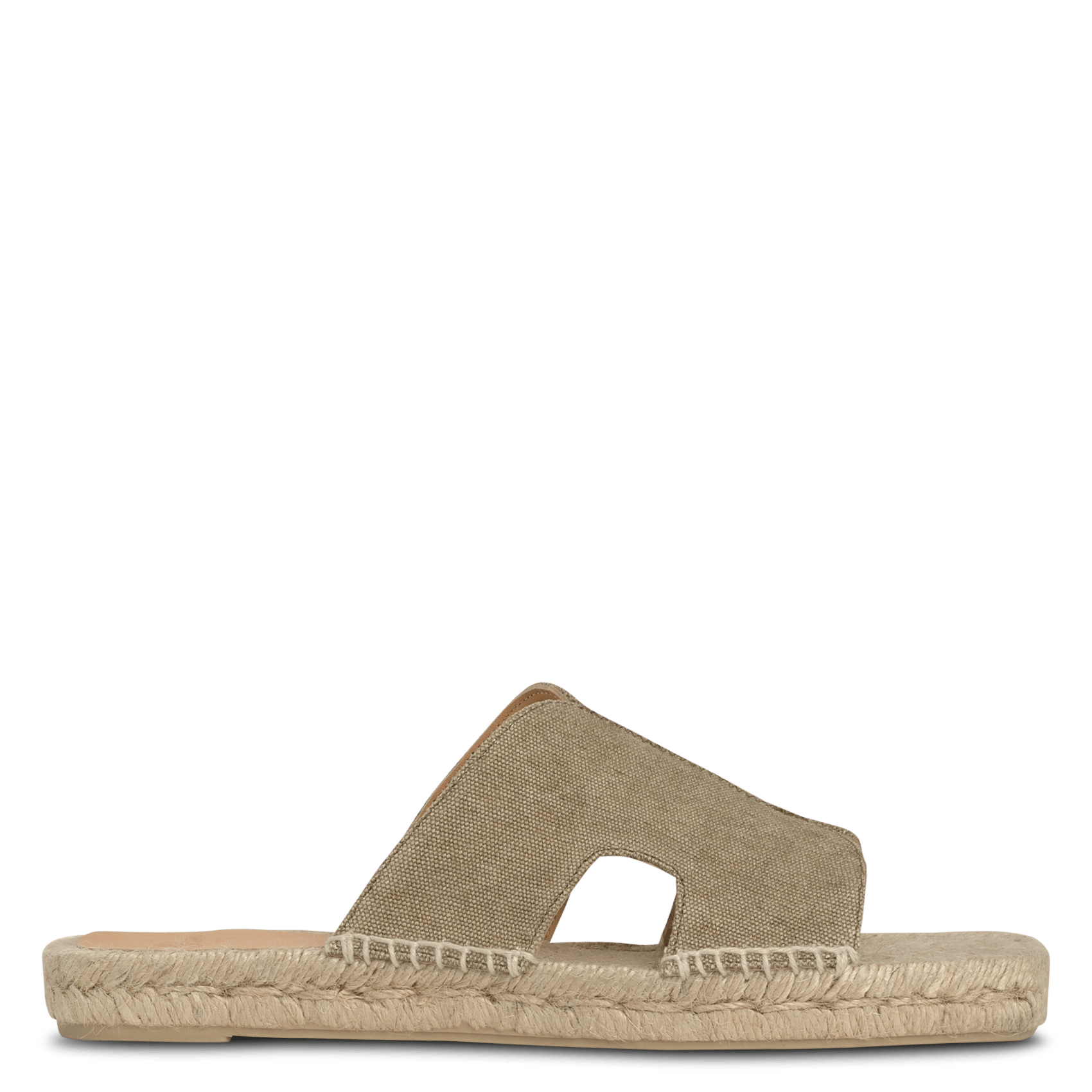 Anema velvet flat sandals CASTANER Khaki