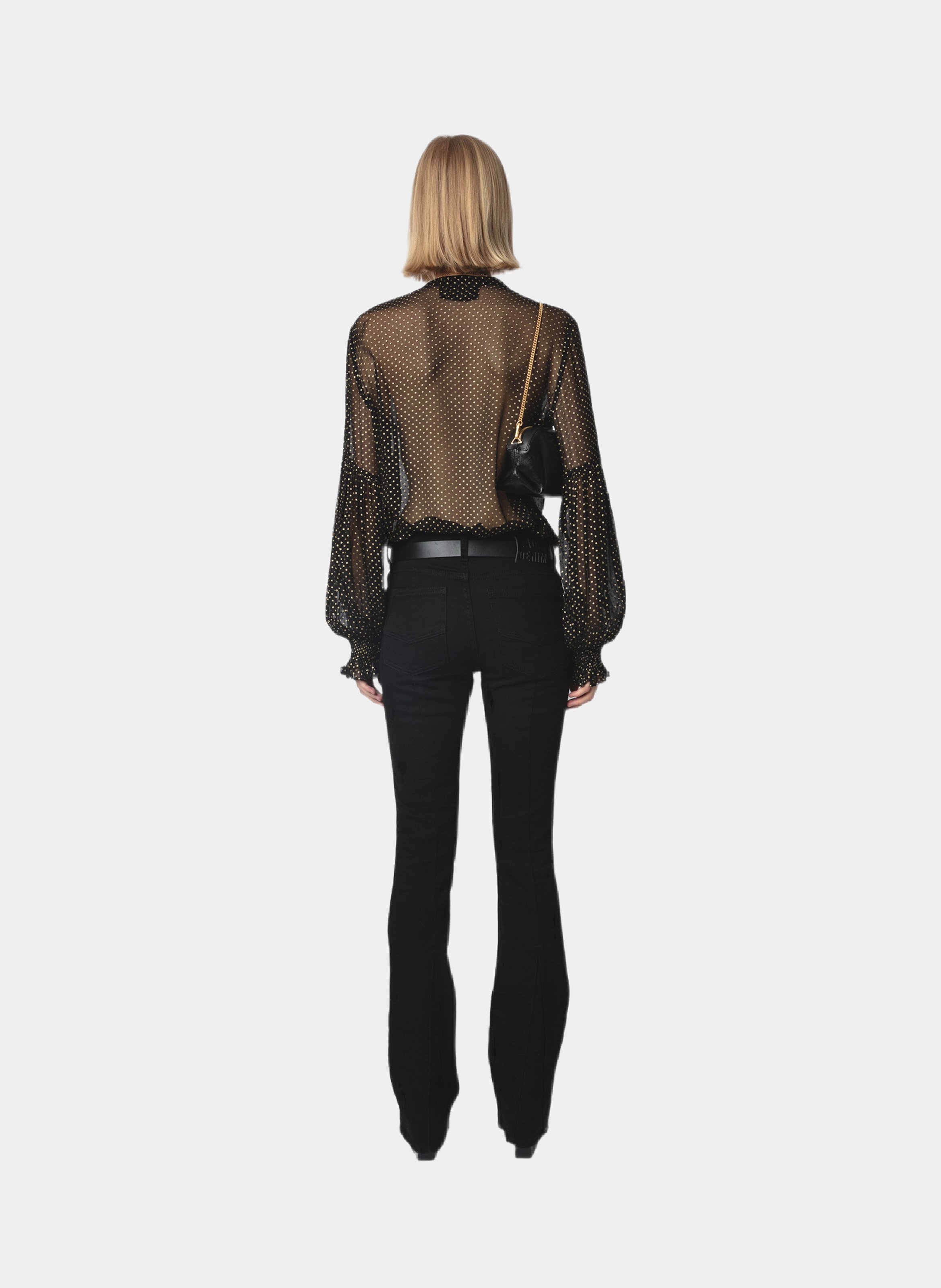 Chemise transparente à pois ZADIG&VOLTAIRE Noir