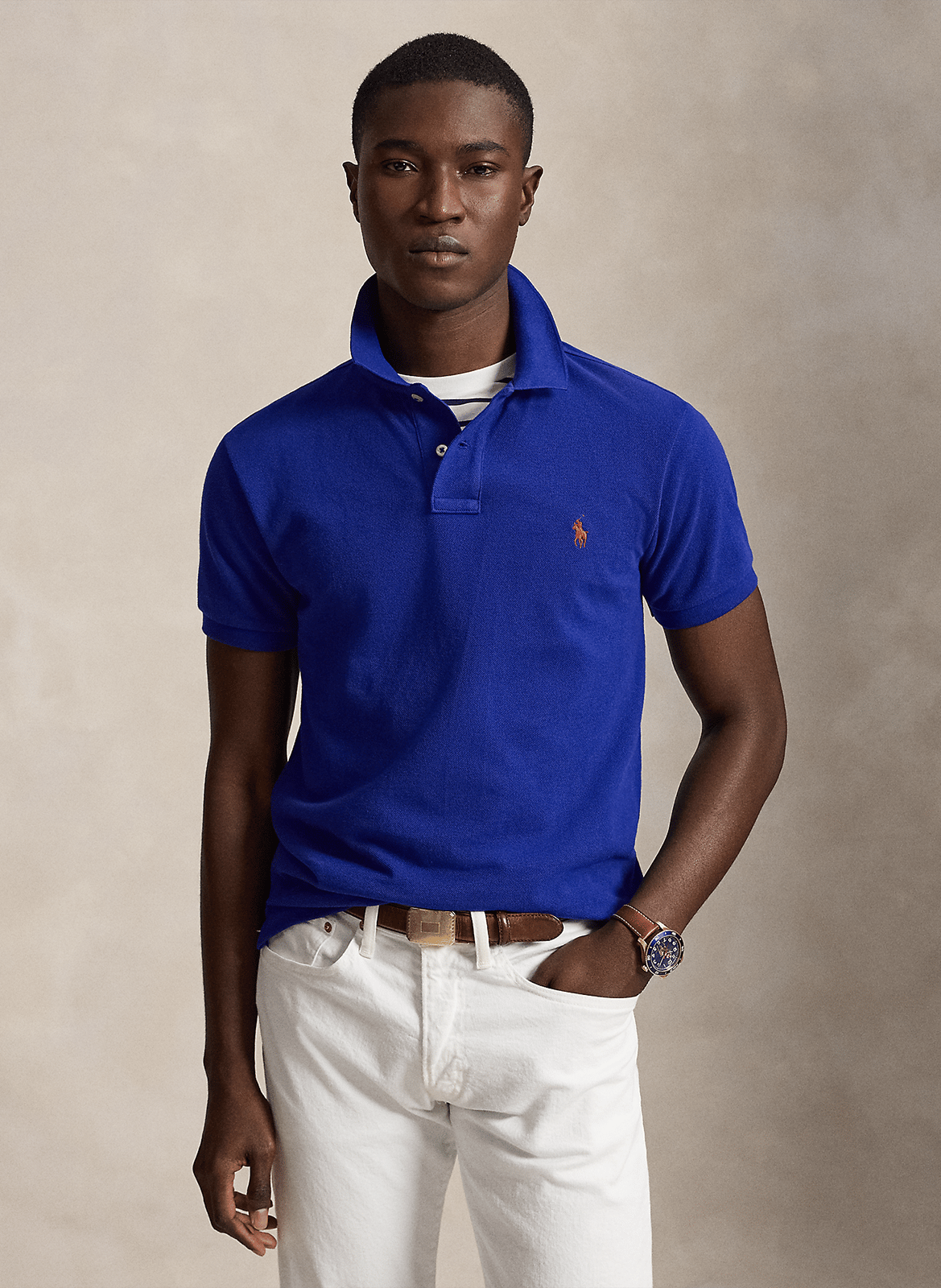 Effen, slim-fit polo van piquékatoen POLO RALPH LAUREN