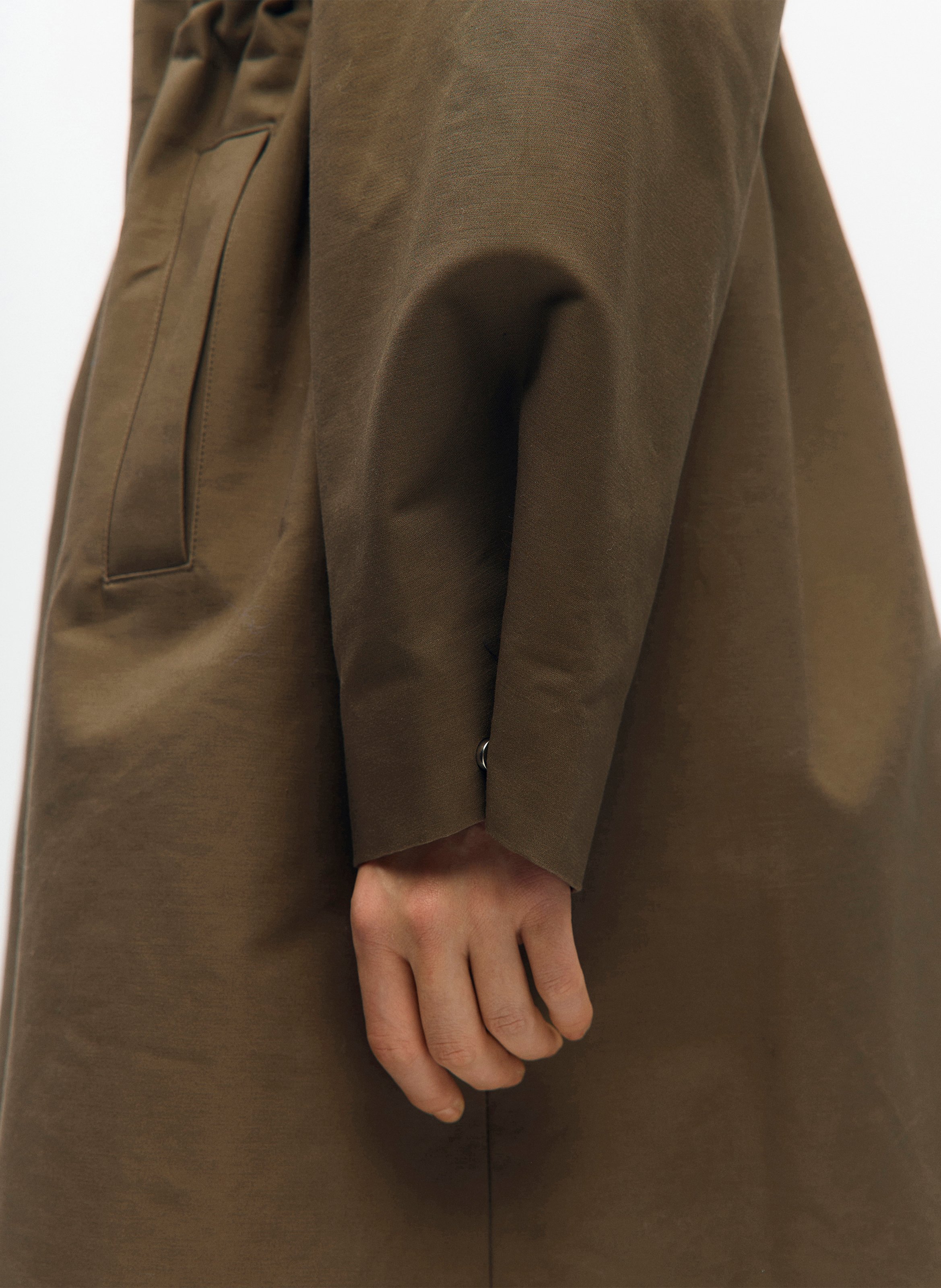 Manteau cintré en coton OBJECT Marron