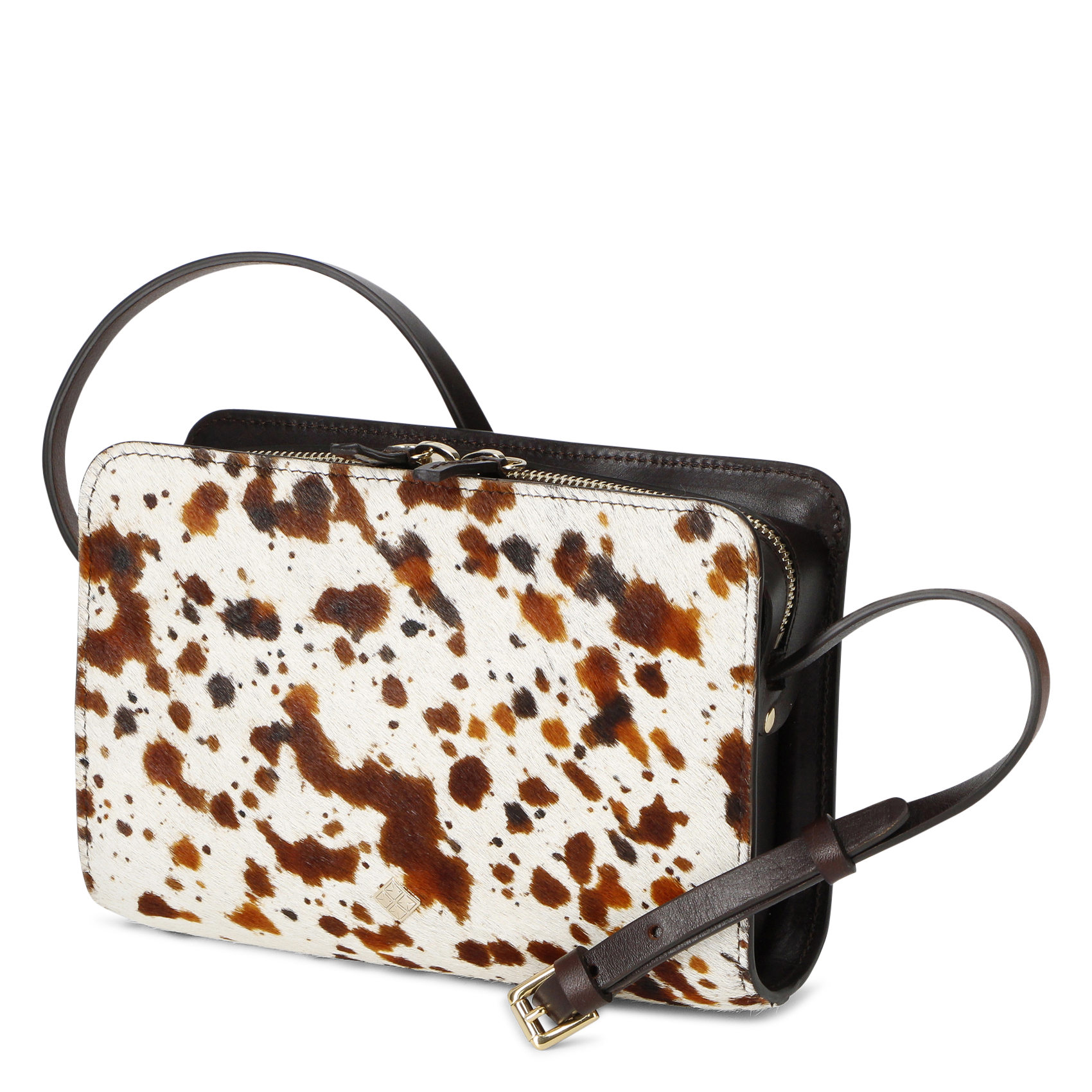 Sac bandoulière en cuir à imprimé HERBERT FRERE SOEUR Multicolore