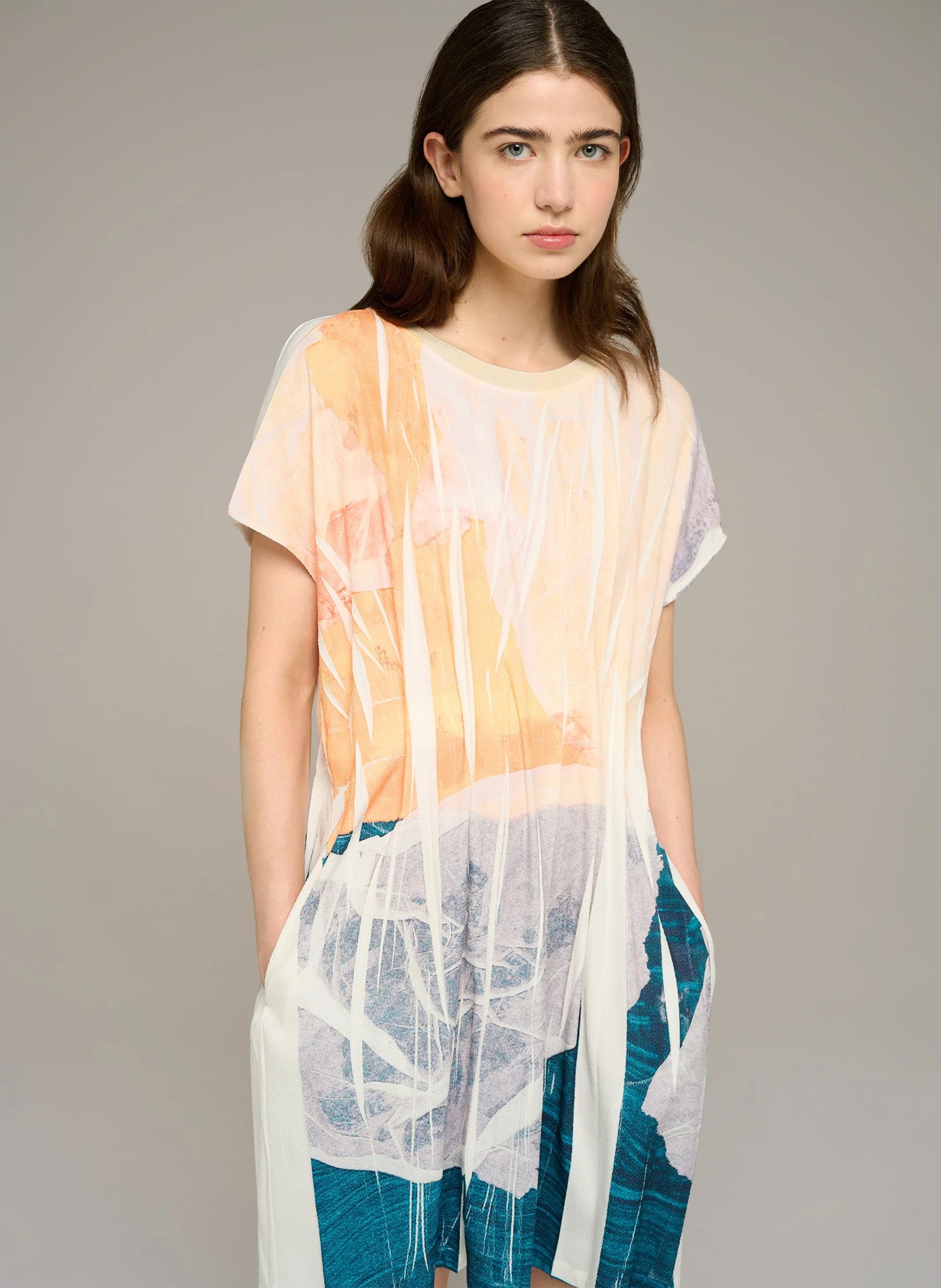 Robe courte cintrée imprimée COTELAC ACOTE Multicolore