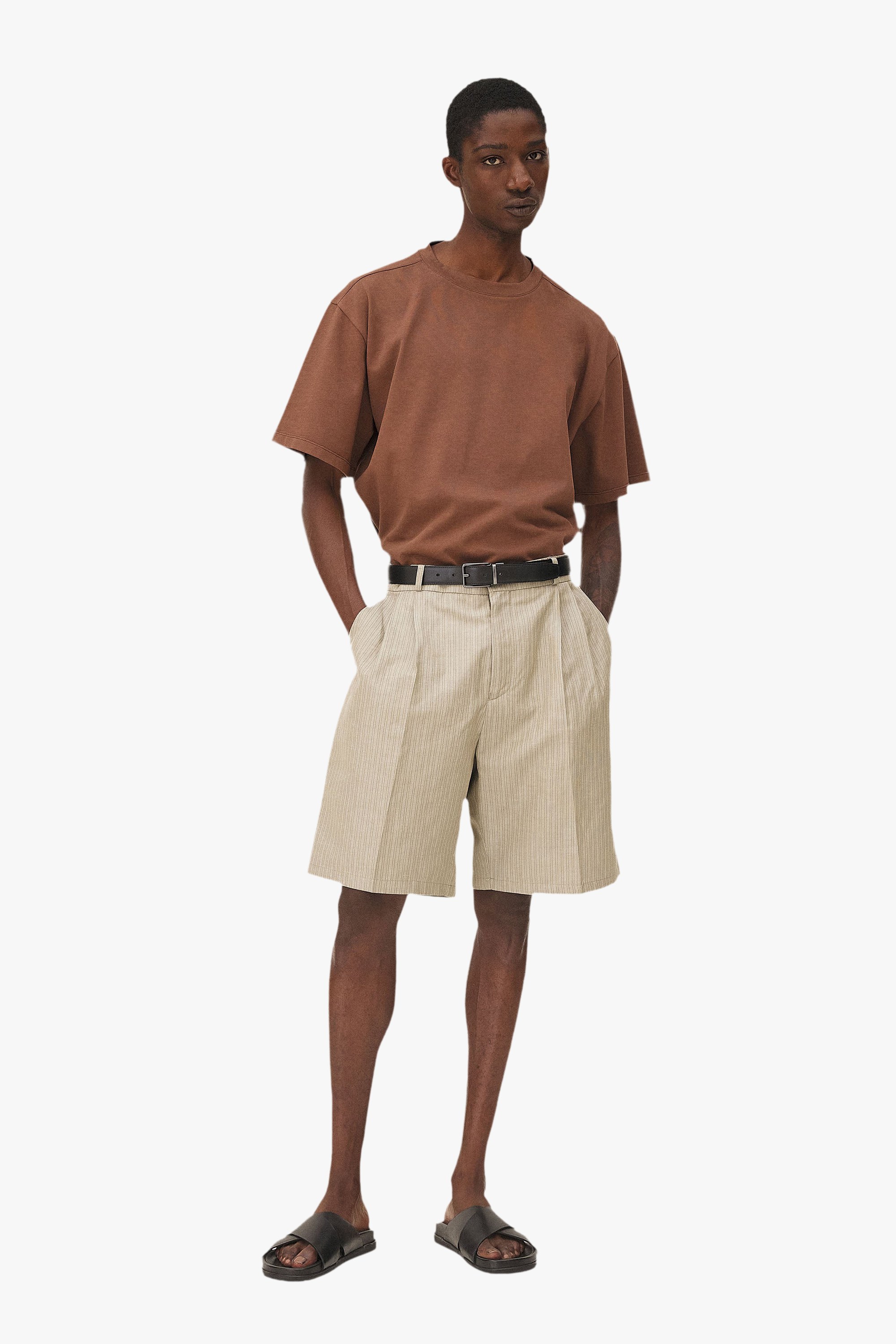 Pleated Como shorts Noyoco Beige