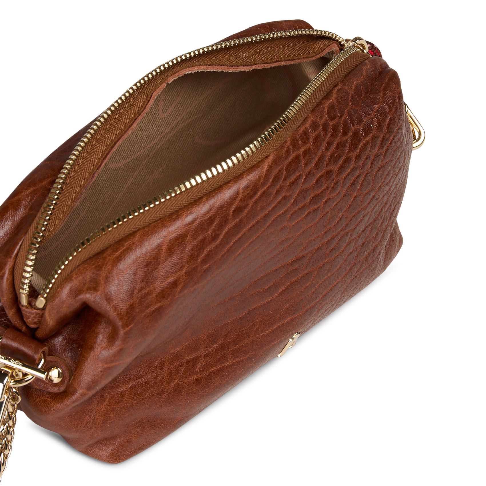 Geschnürte Beuteltasche aus strukturiertem Leder | Beige CRAIE STUDIO Damen