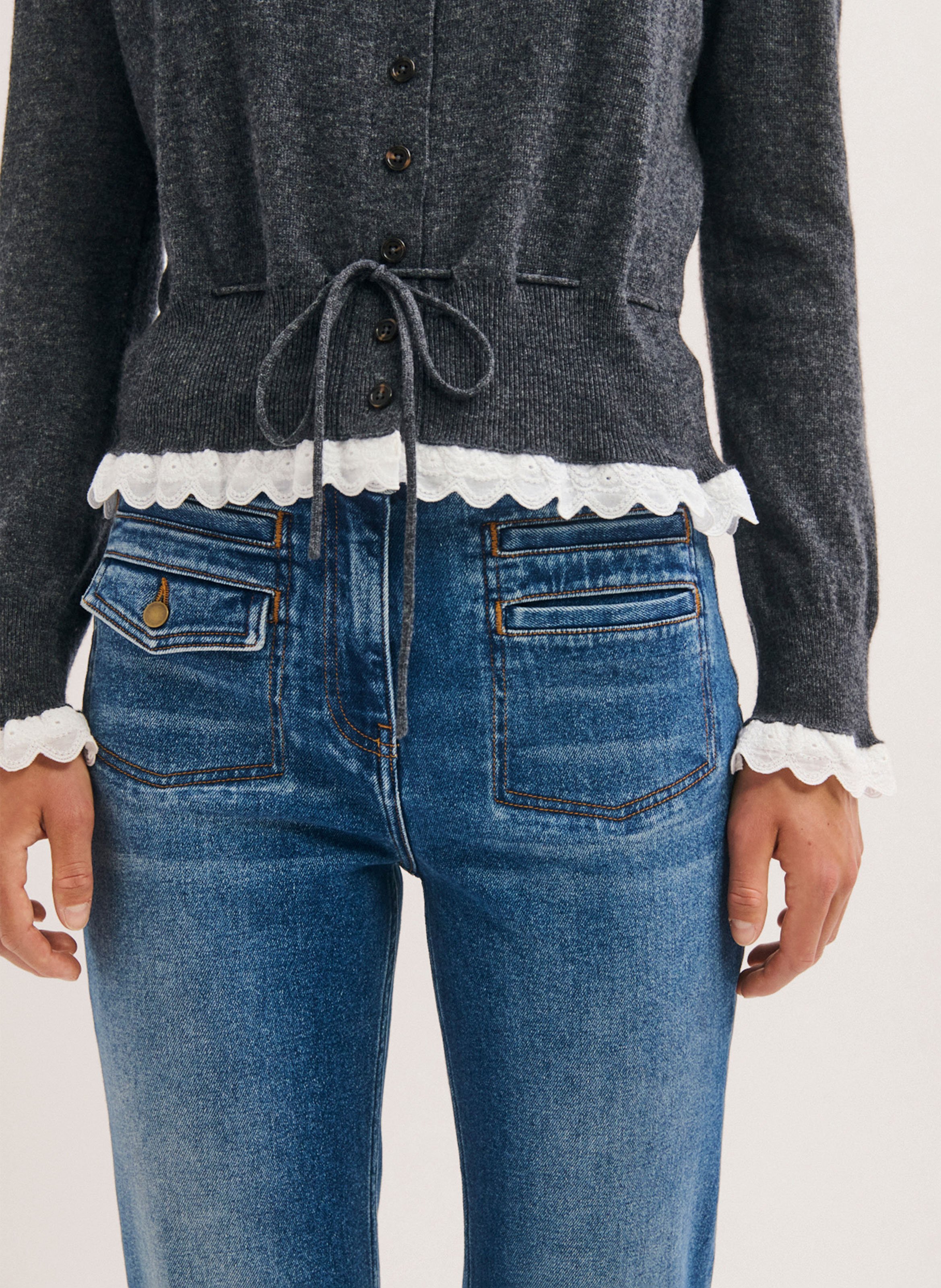 Wool-blend cardigan PABLO Grey