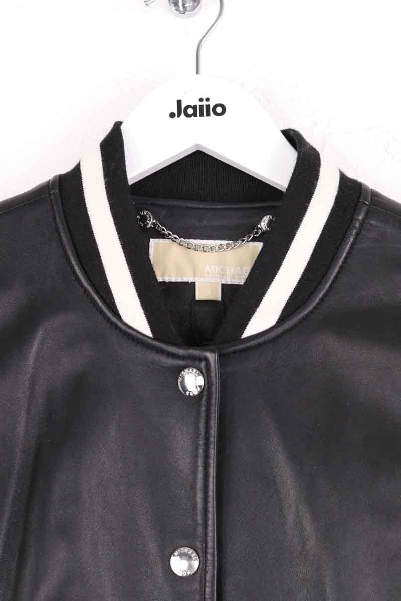 Regular-fit organic cotton jacket with sherpa collar MICHAEL KORS - Seconde main Black