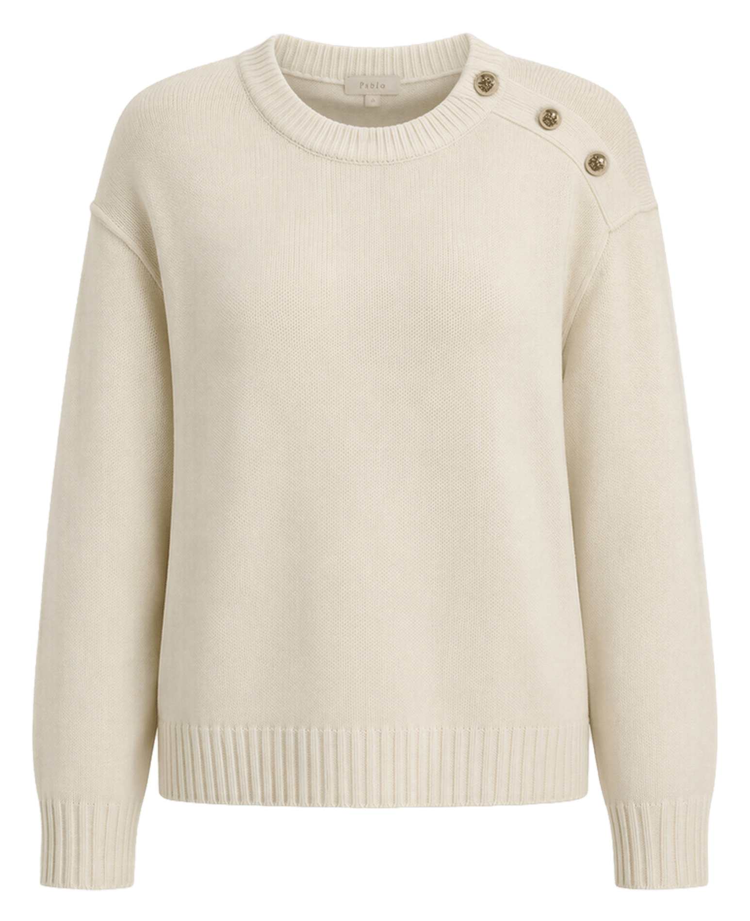 Round-neck wool sweater PABLO Beige