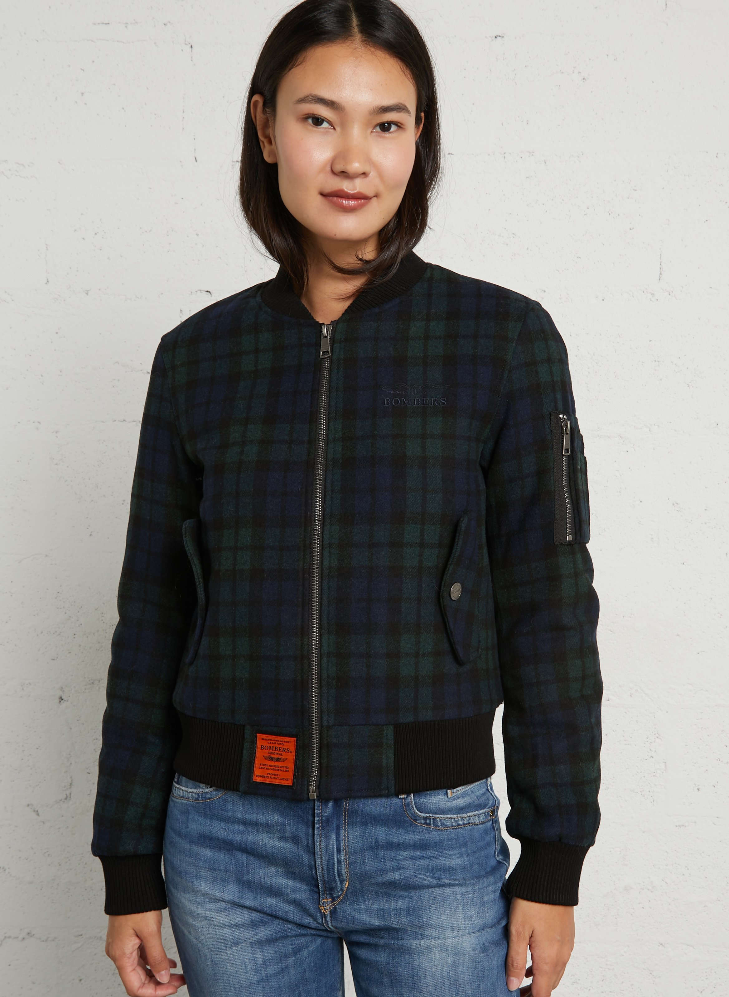 Bedruckte Wollmischjacke BOMBERS ORIGINAL Mehrfarbig