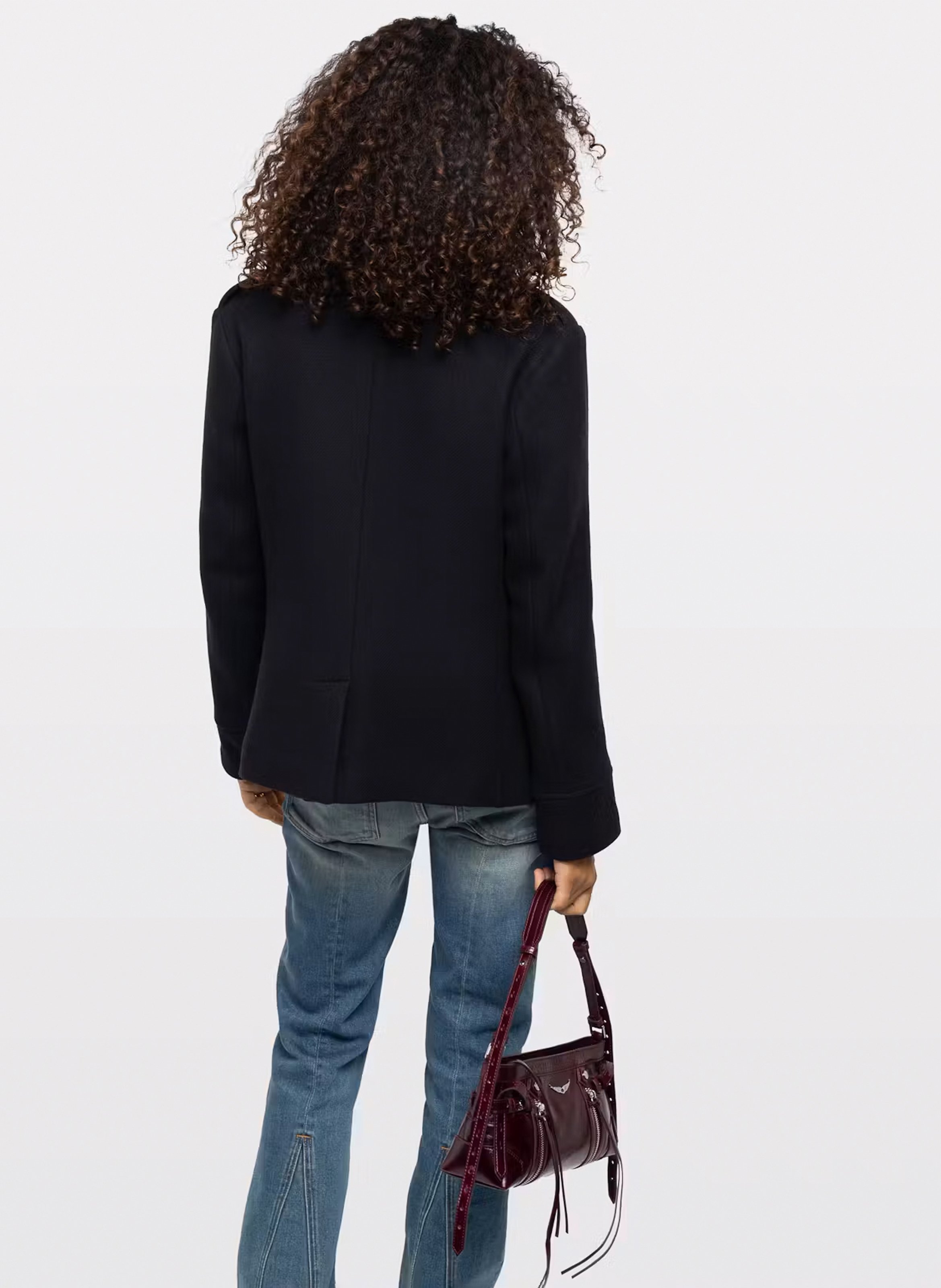 Jasje met klassieke kraag - wolblend ZADIG&VOLTAIRE Blauw