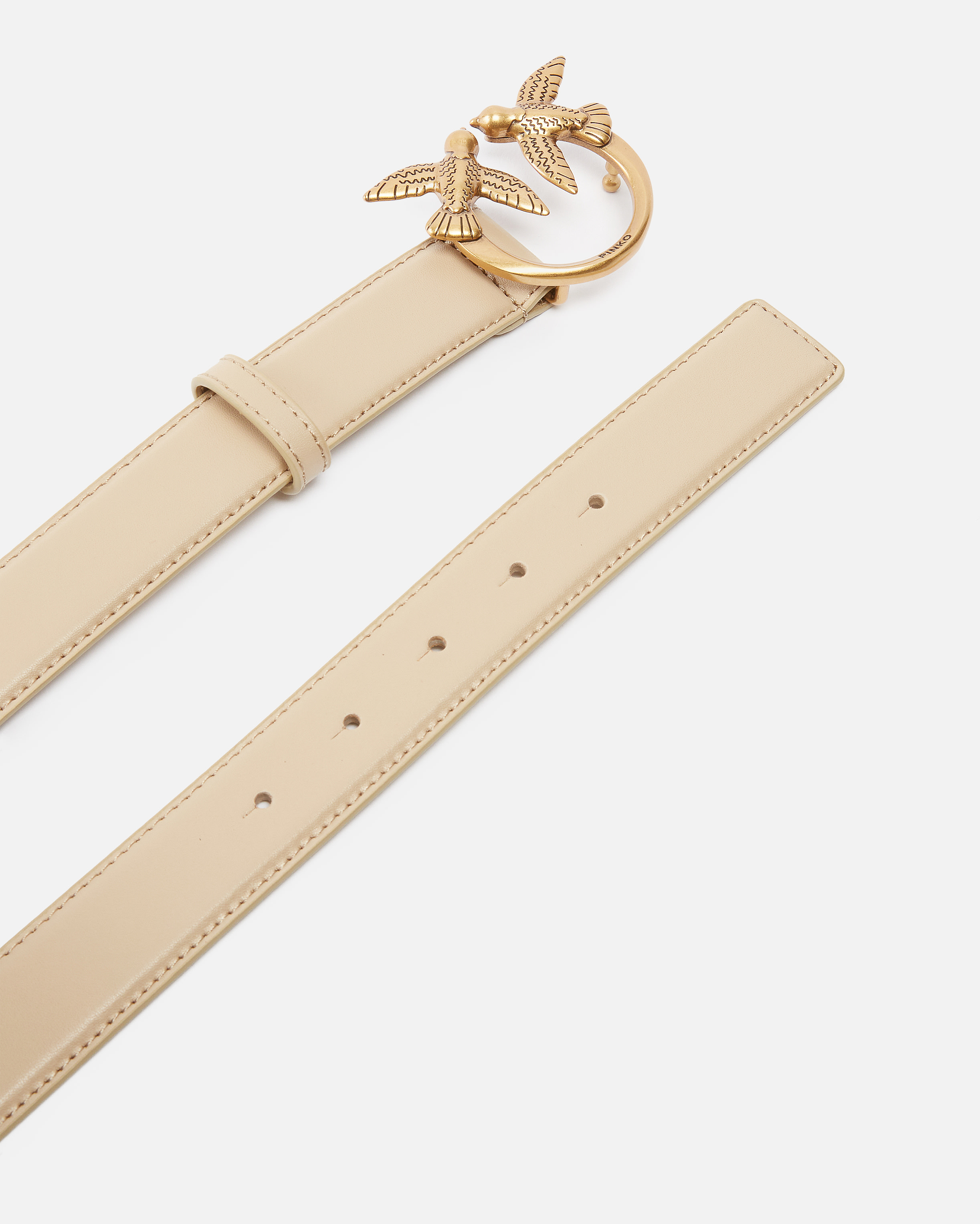 Love birds leather belt 3cm | Brown PINKO Women