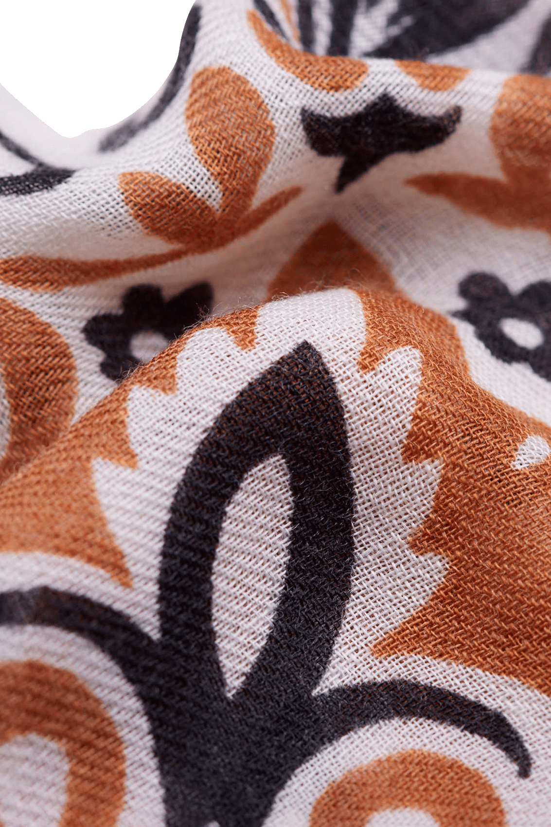 Bedrukte foulard van wol en zijde MAISON LECOMTE FLAMENT Veelkleurig