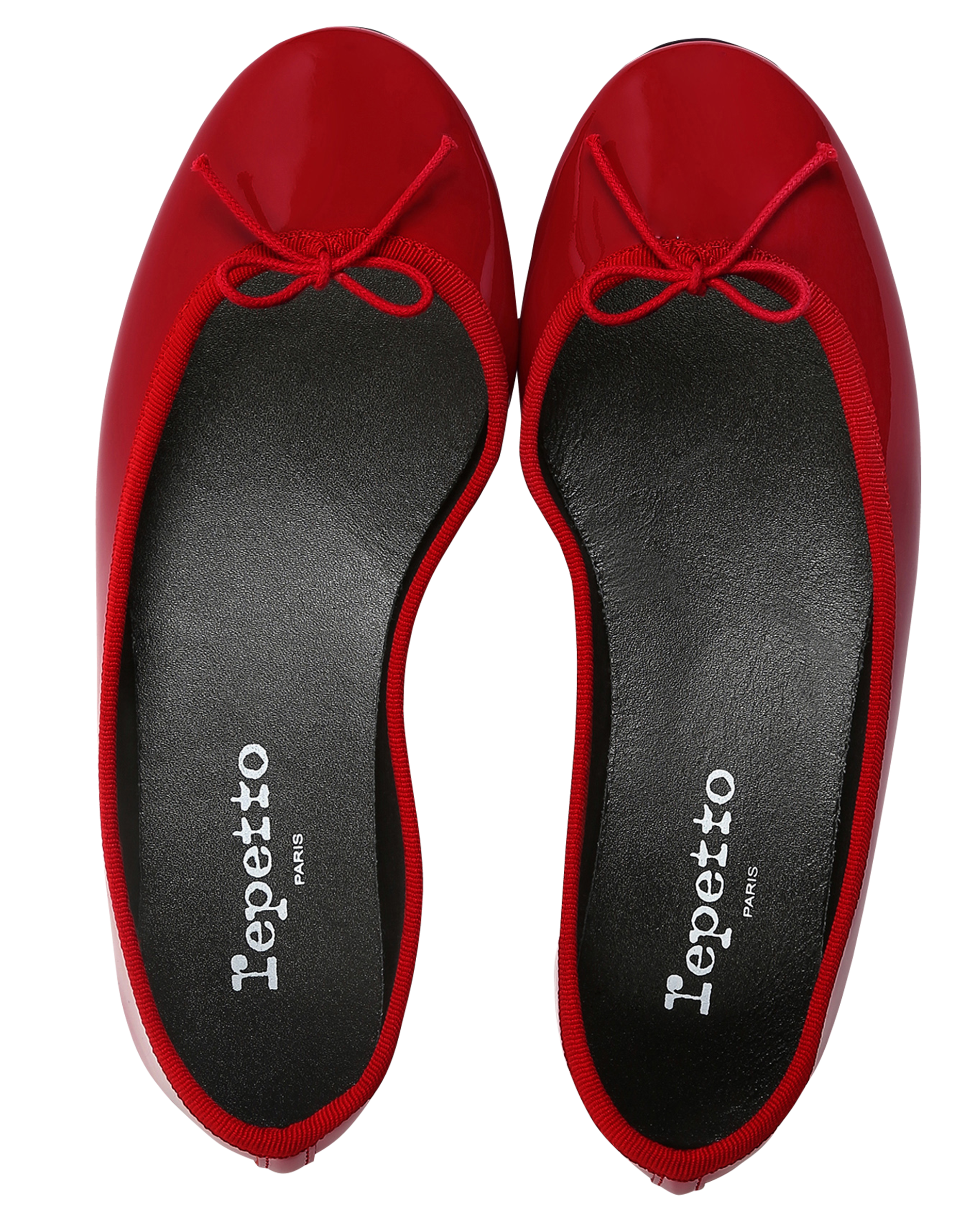 Ballerines en cuir vernis REPETTO Rouge