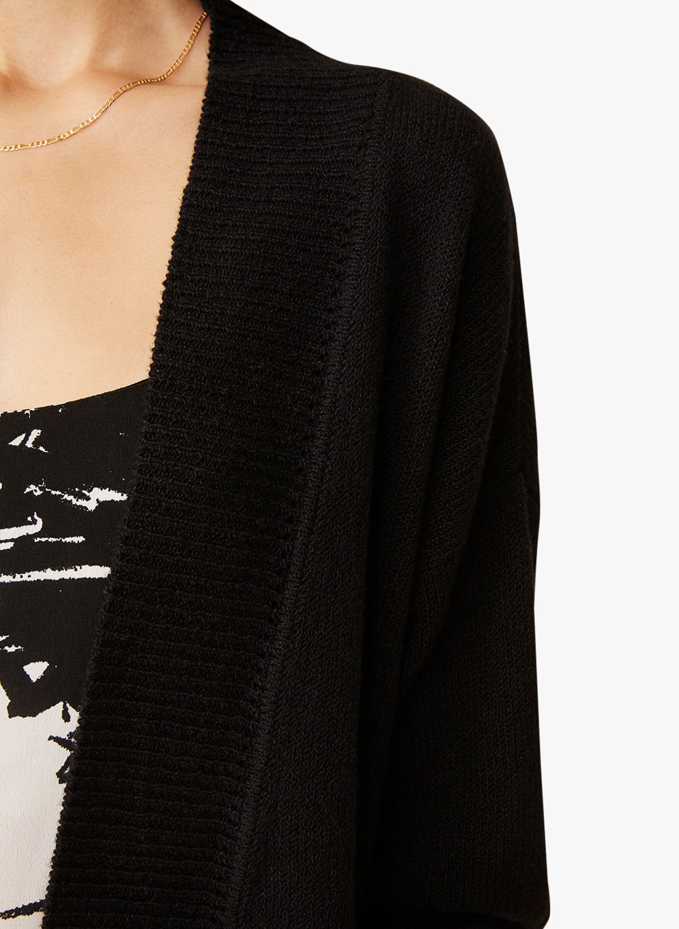 Midlength Cottonblend Cardigan Noir Harris Wilson Women Place des