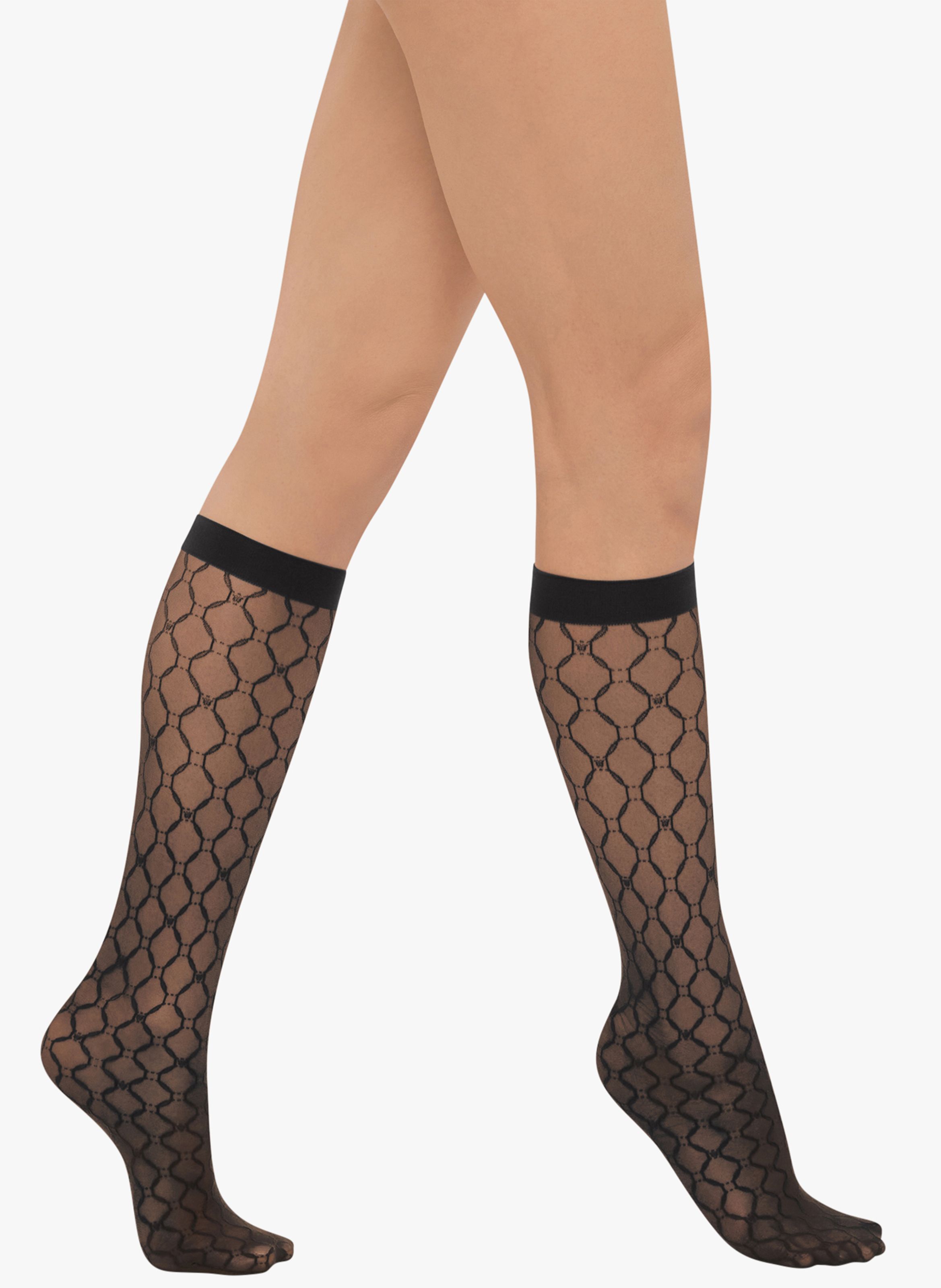 Kniestr mpfe Black Wolford Damen Place des Tendances